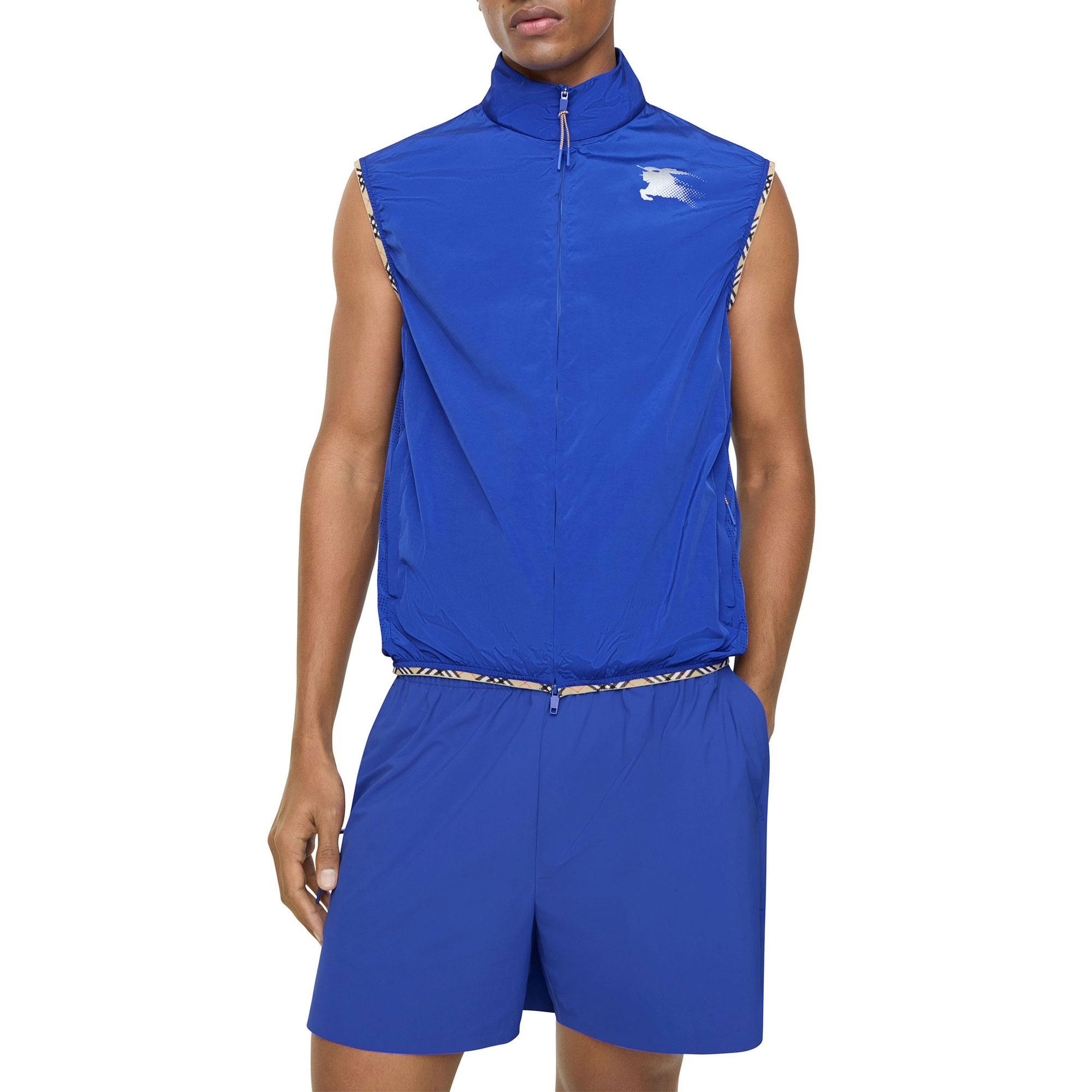 Burberry Nylon Gilet Erkek Lacivert Yelek