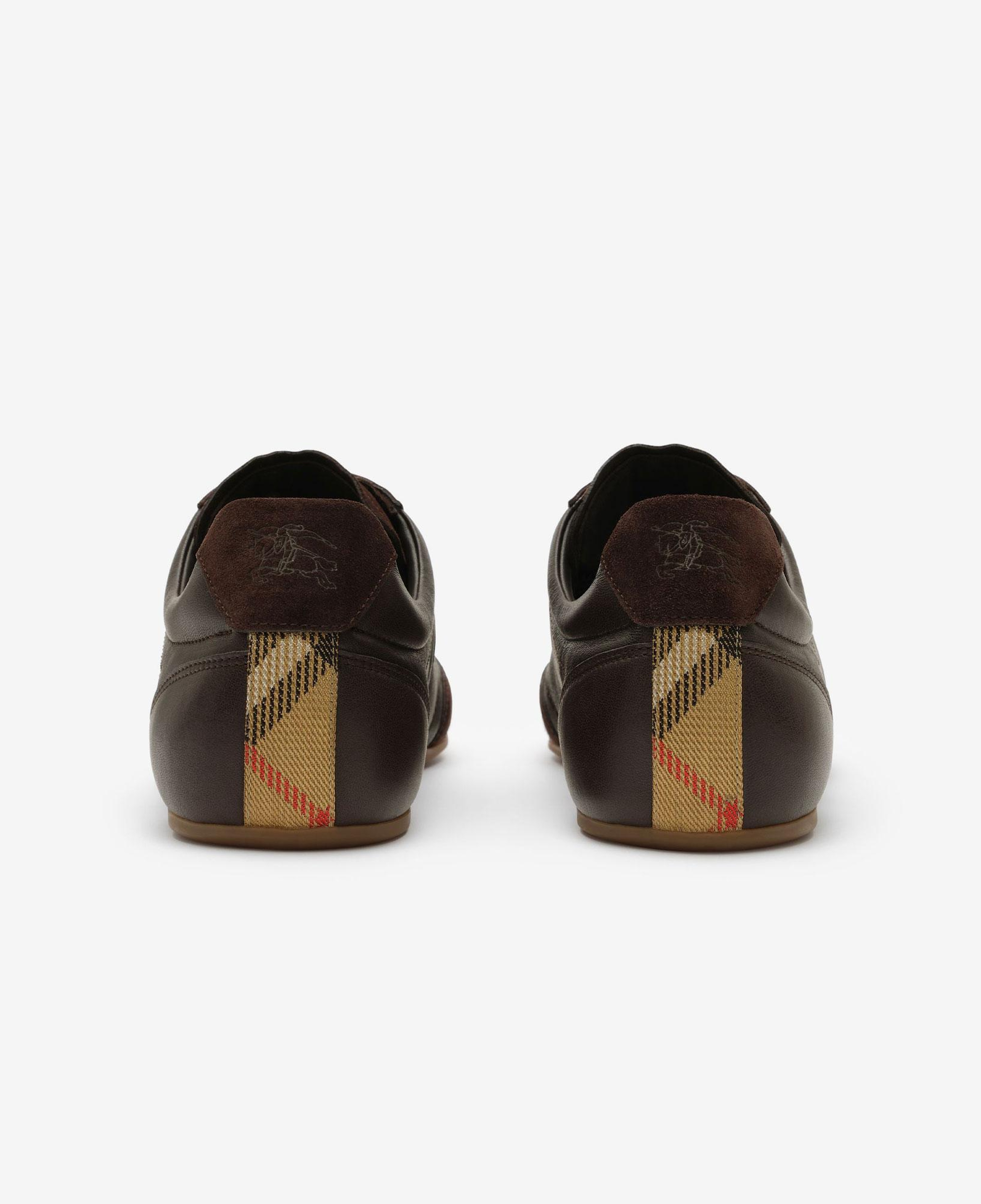 Burberry Leather Knight Runner Erkek Kahverengi Sneaker