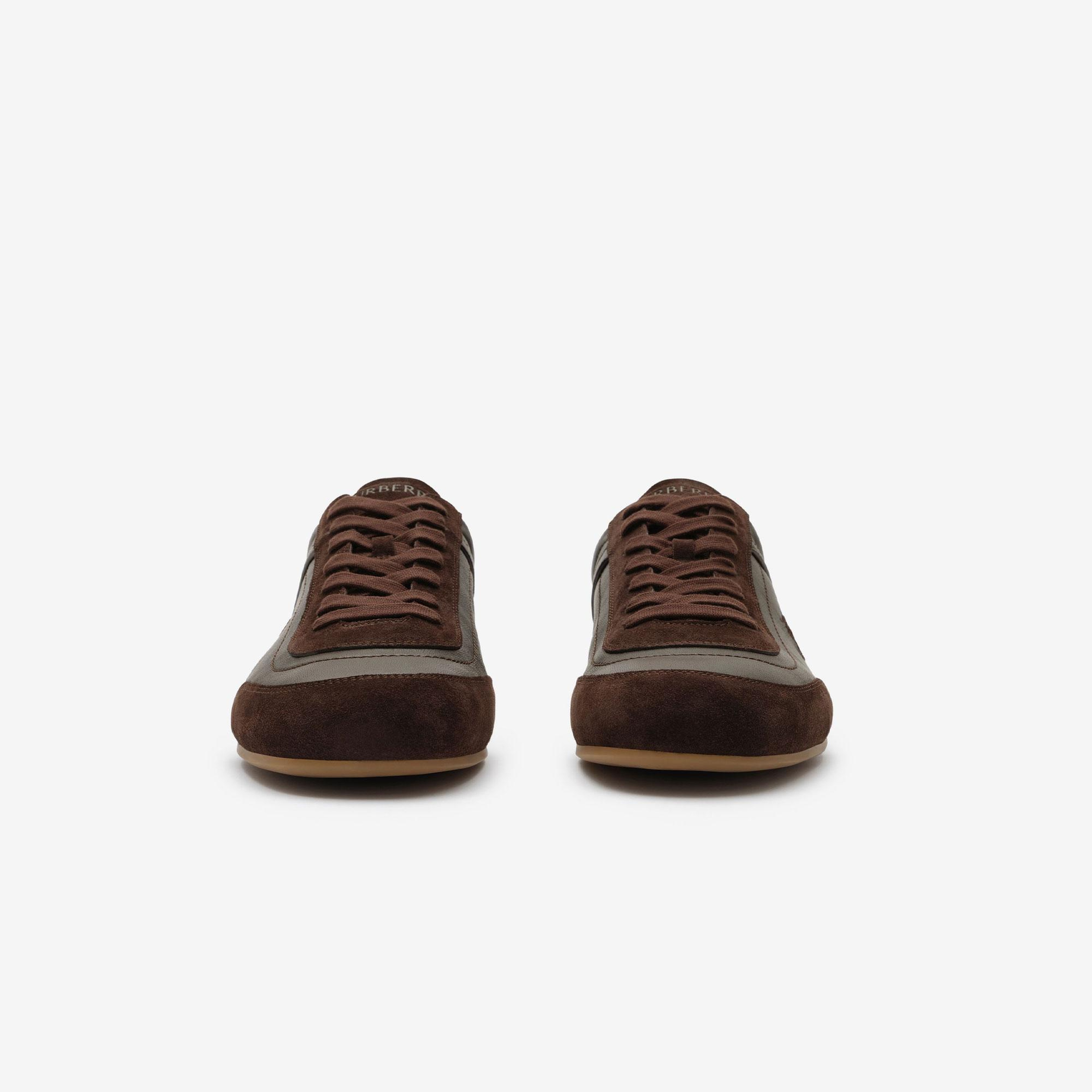 Burberry Leather Knight Runner Erkek Kahverengi Sneaker