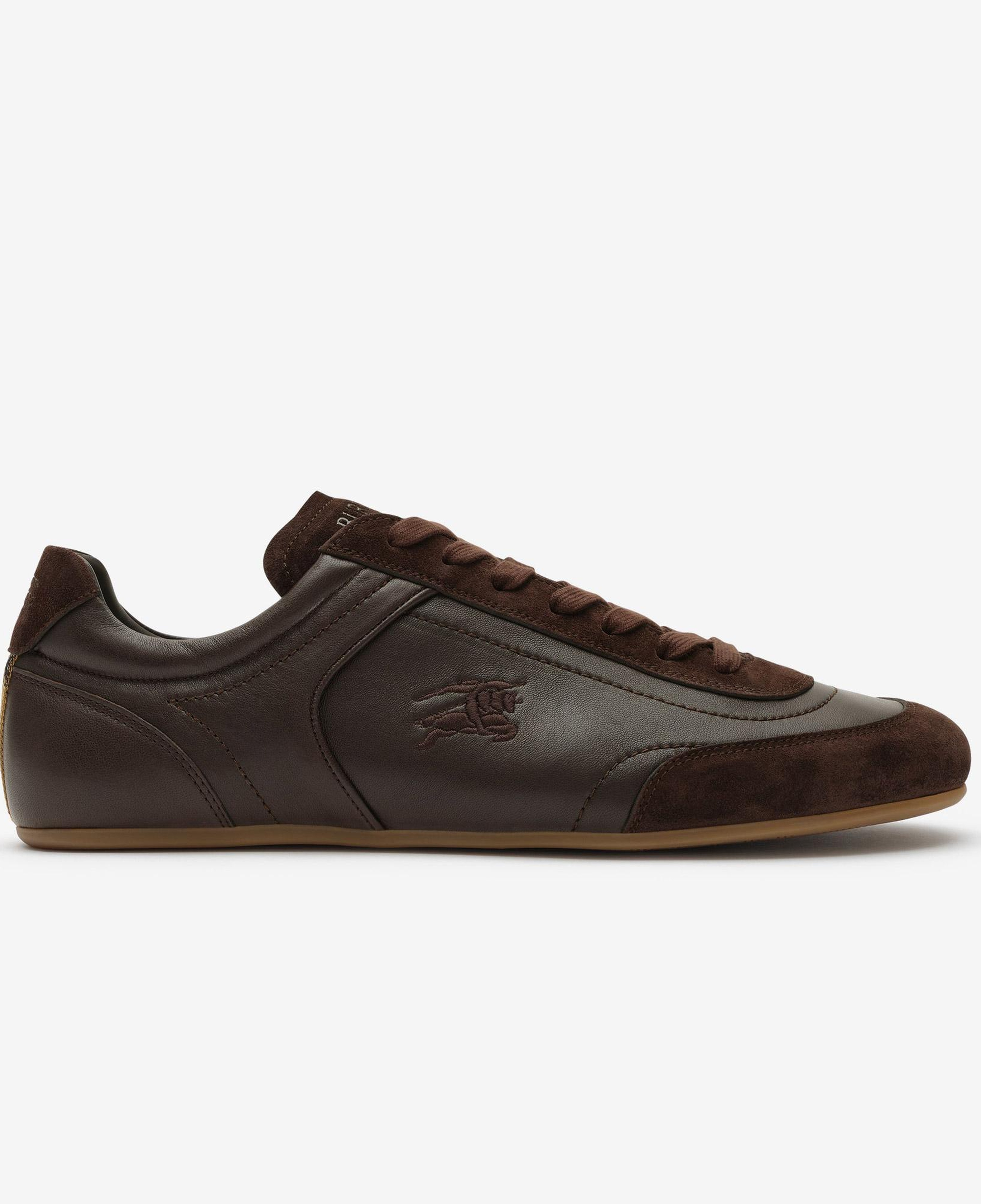 Burberry Leather Knight Runner Erkek Kahverengi Sneaker