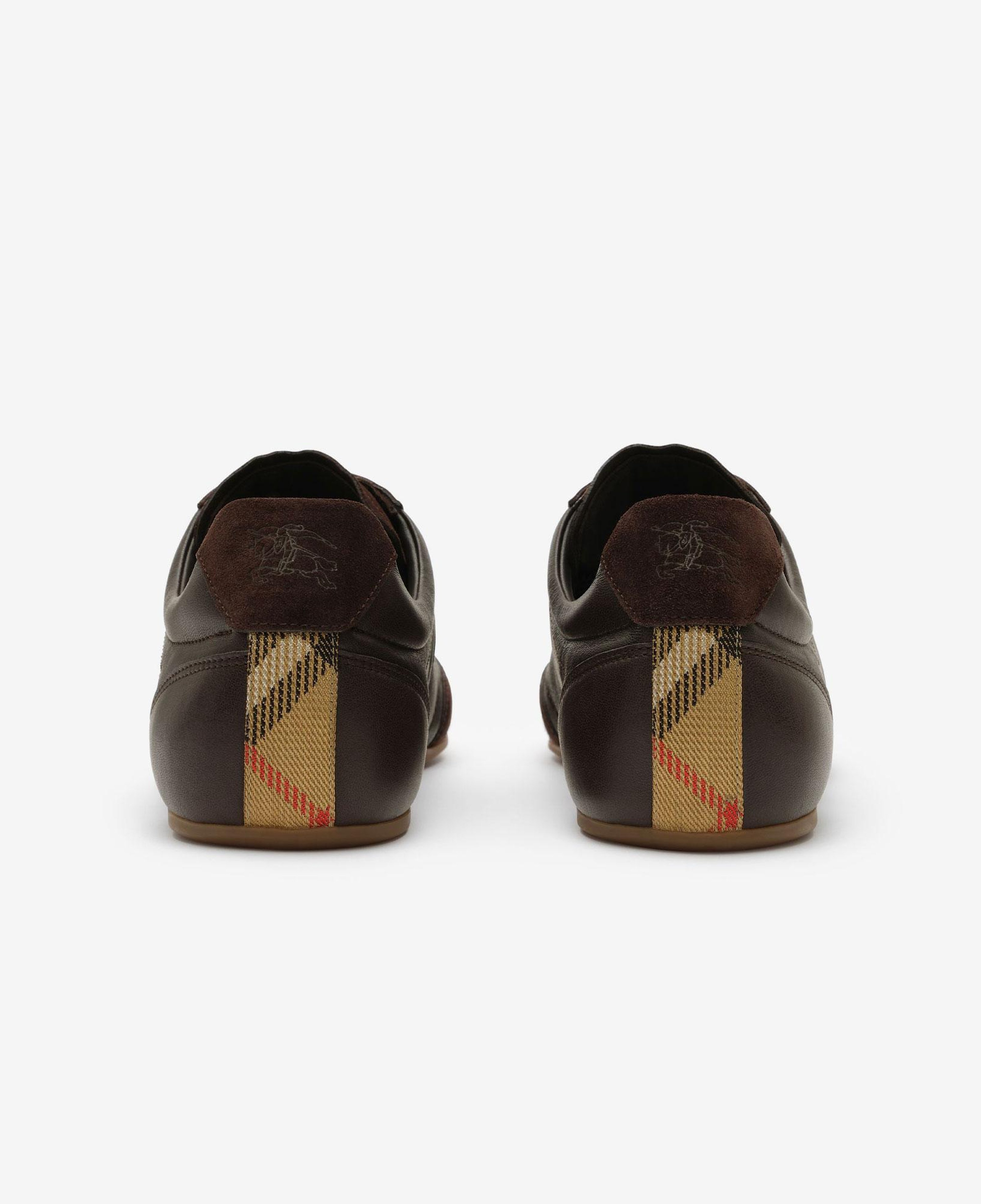 Burberry Leather Knight Runner Erkek Kahverengi Sneaker