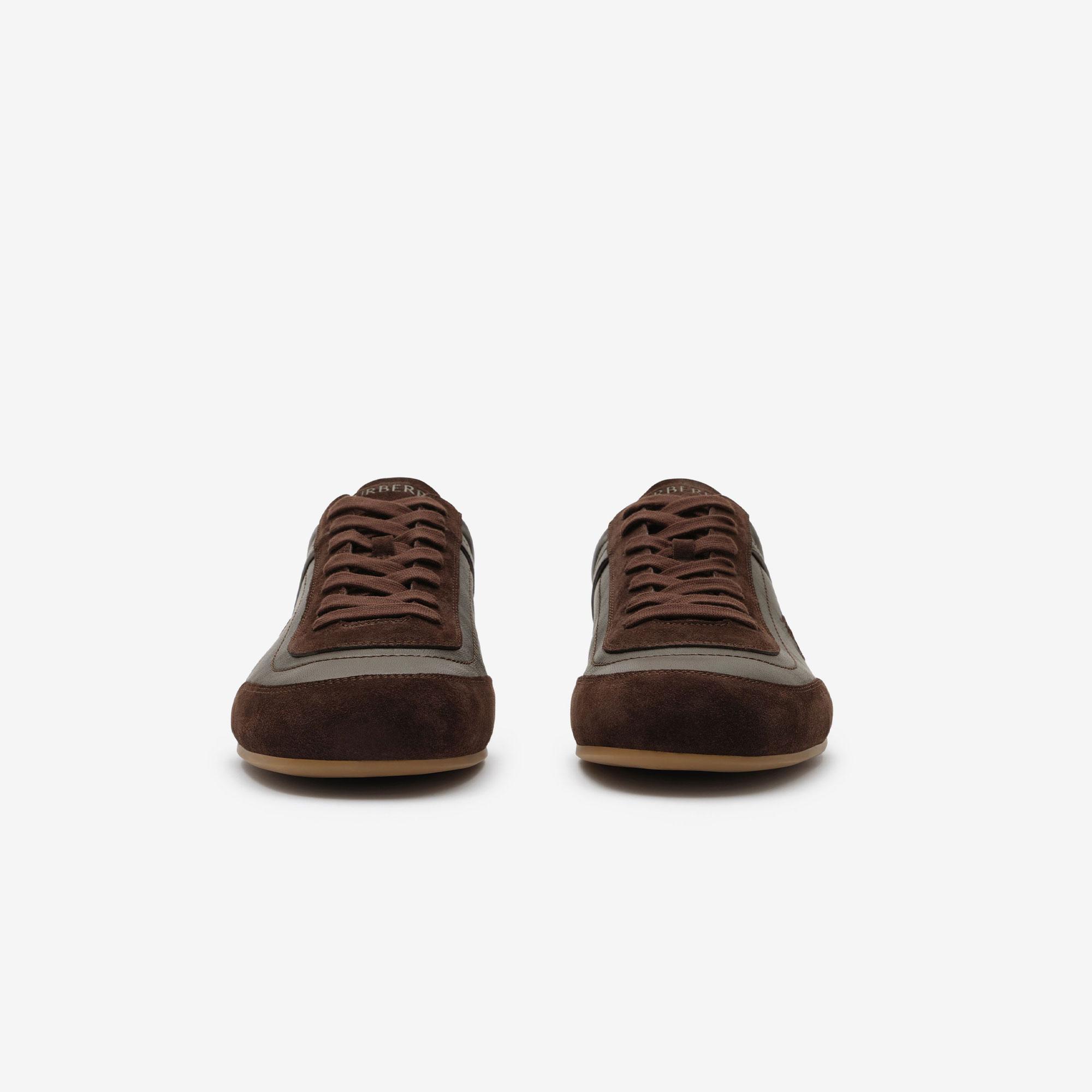 Burberry Leather Knight Runner Erkek Kahverengi Sneaker