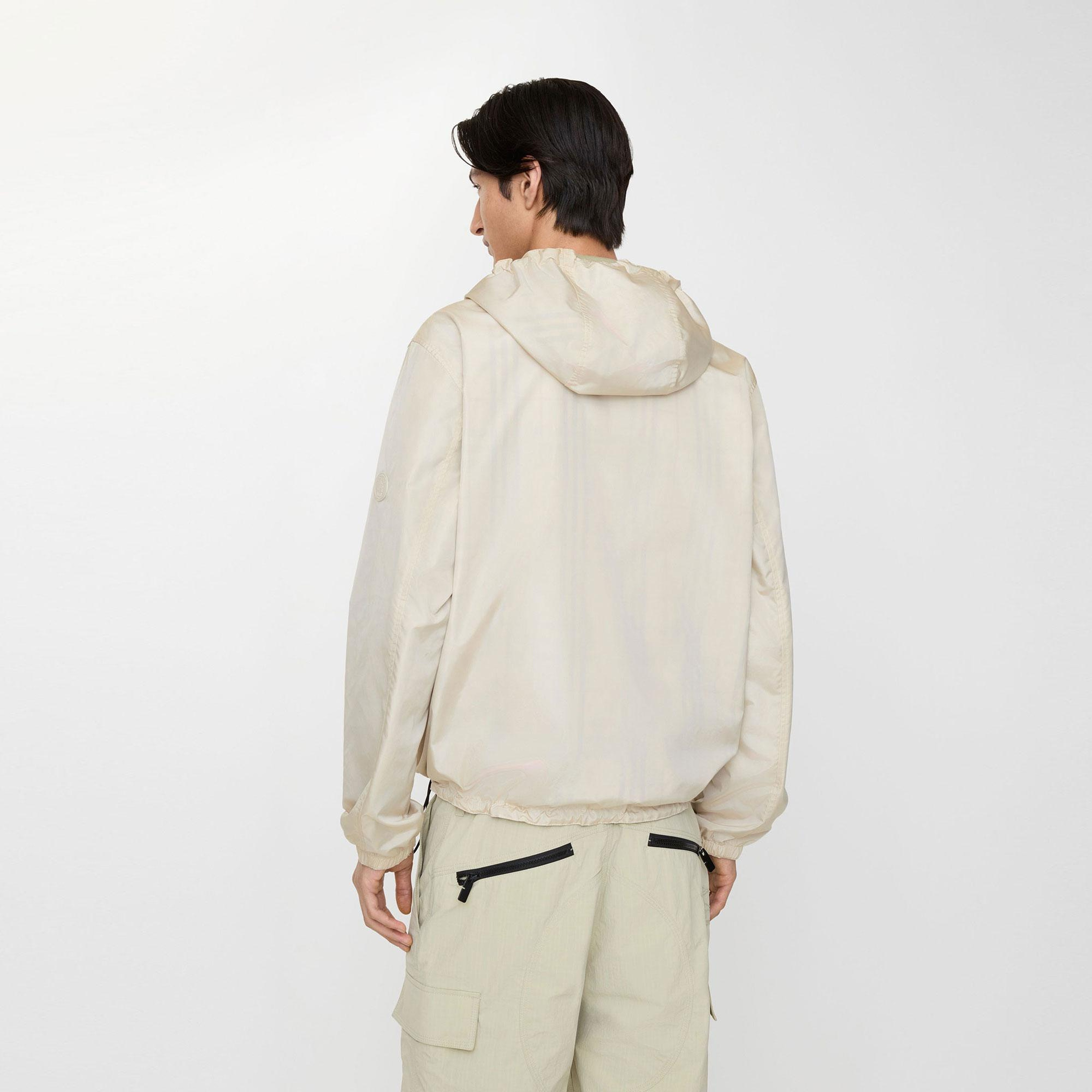 Burberry Reversible Check Hooded Erkek Bej Mont