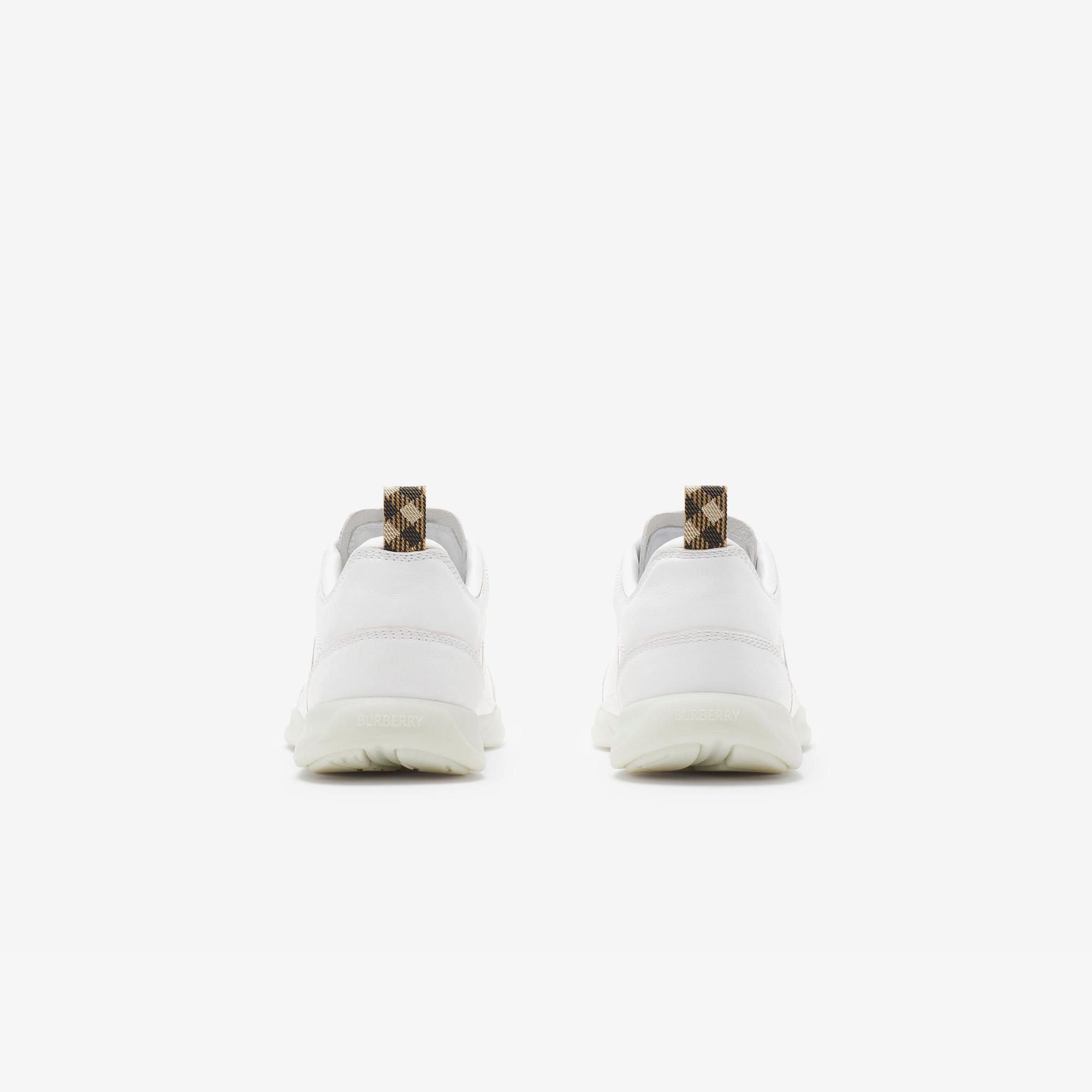 Burberry Leather Matrix Erkek Beyaz Sneaker