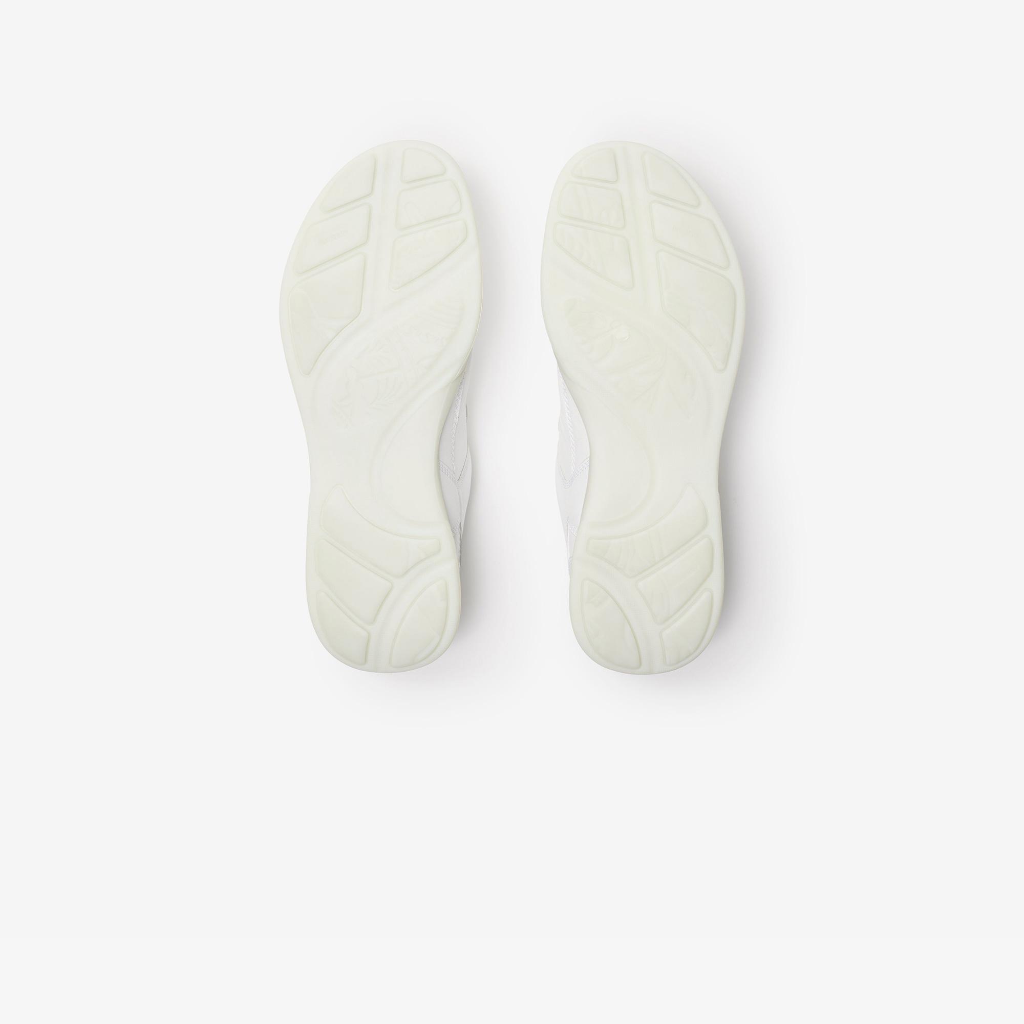 Burberry Leather Matrix Erkek Beyaz Sneaker