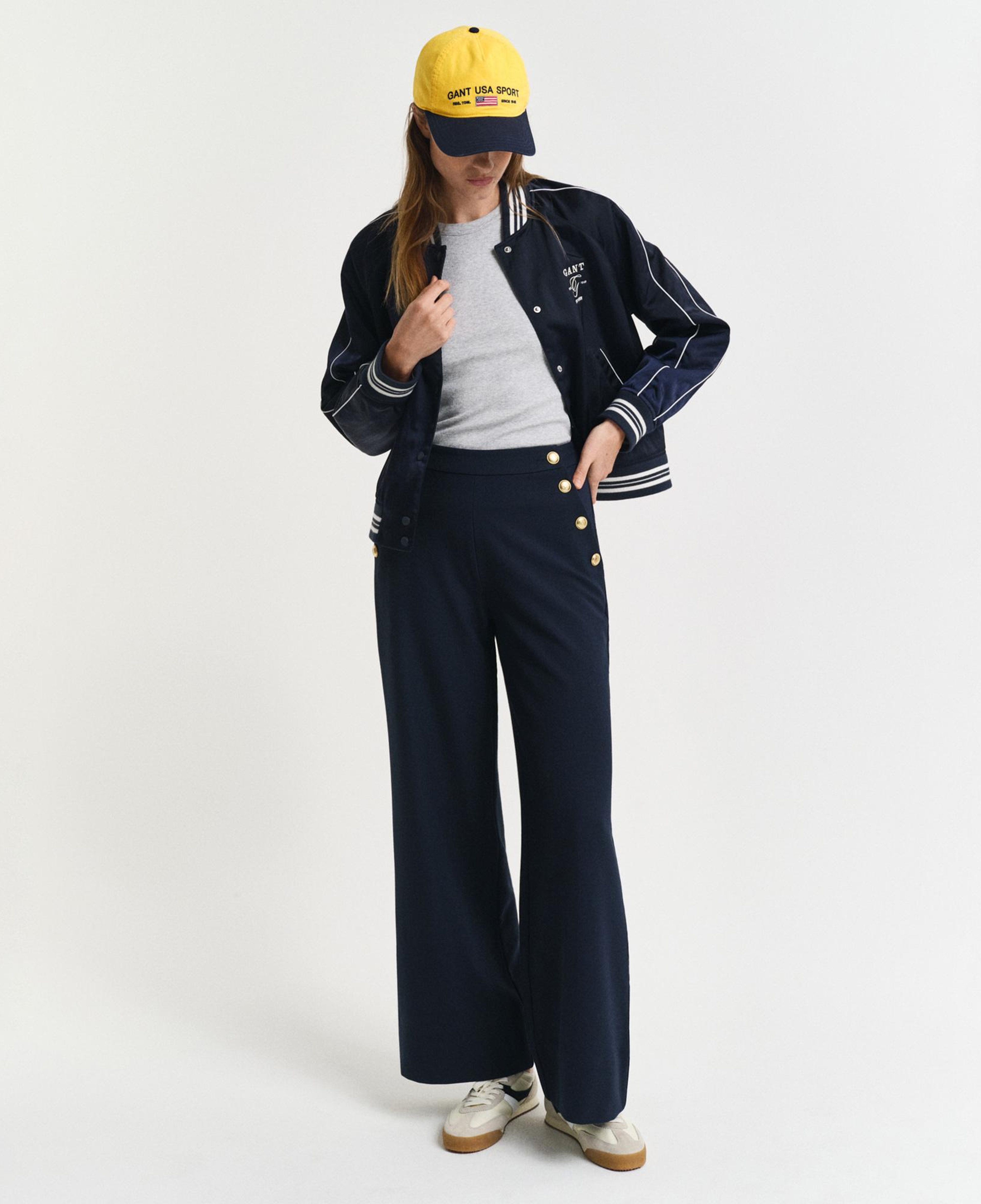 GANT Kadın Lacivert Straight Fit Pantolon