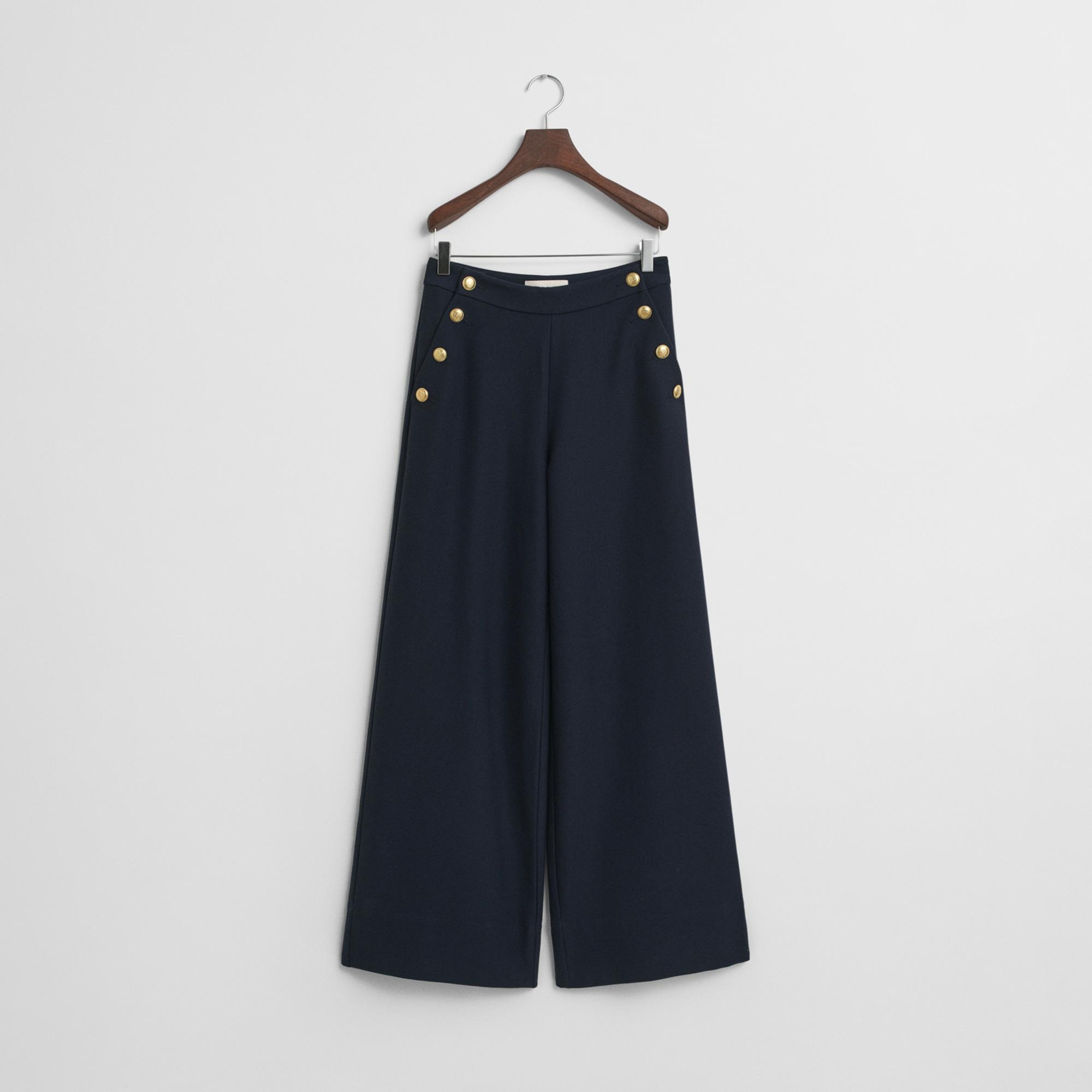 GANT Kadın Lacivert Straight Fit Pantolon