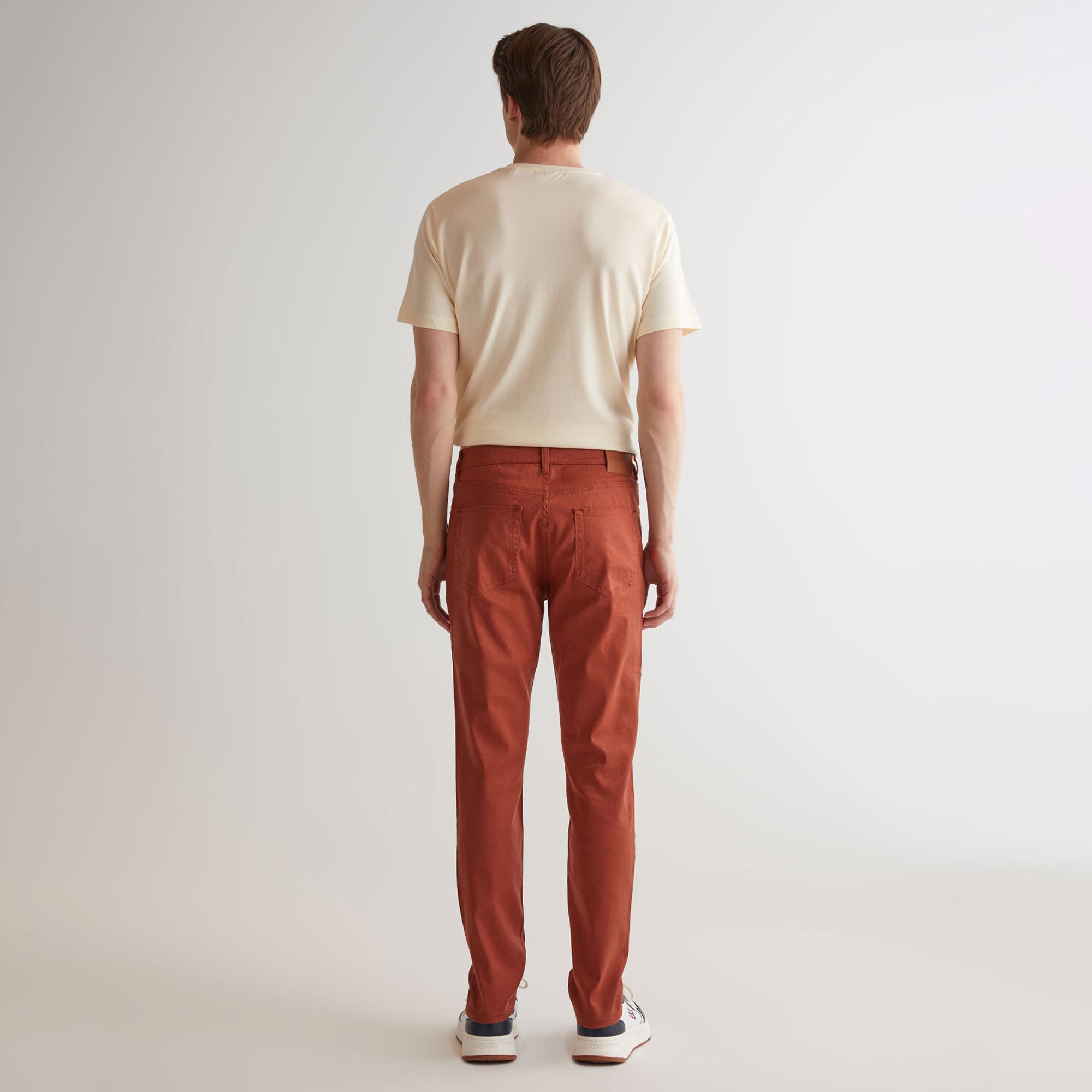 GANT Erkek Kahverengi Slim Fit Pantolon