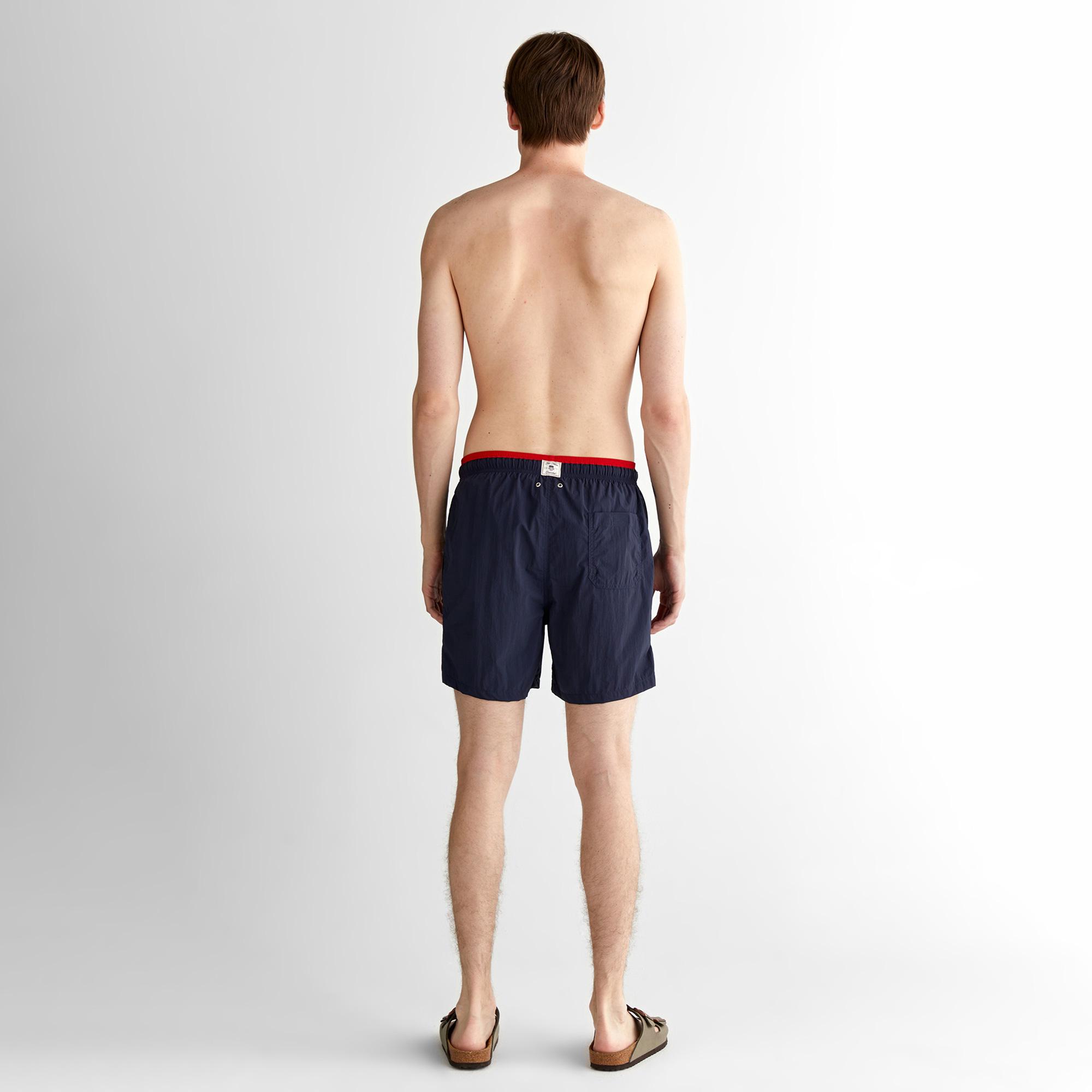 GANT Erkek Lacivert Regular Fit Logolu Mayo Şort
