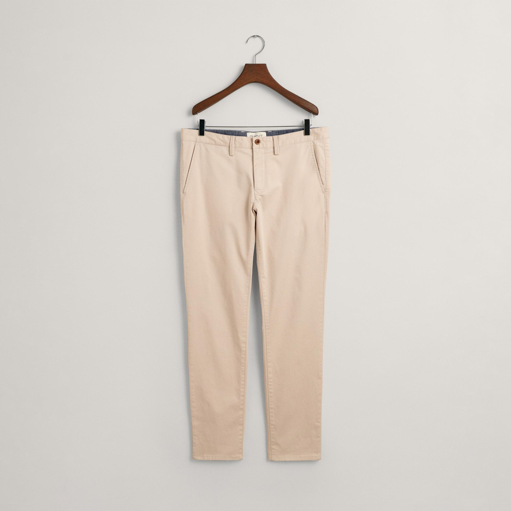 GANT Erkek Krem Slim Fit Chino Pantolon