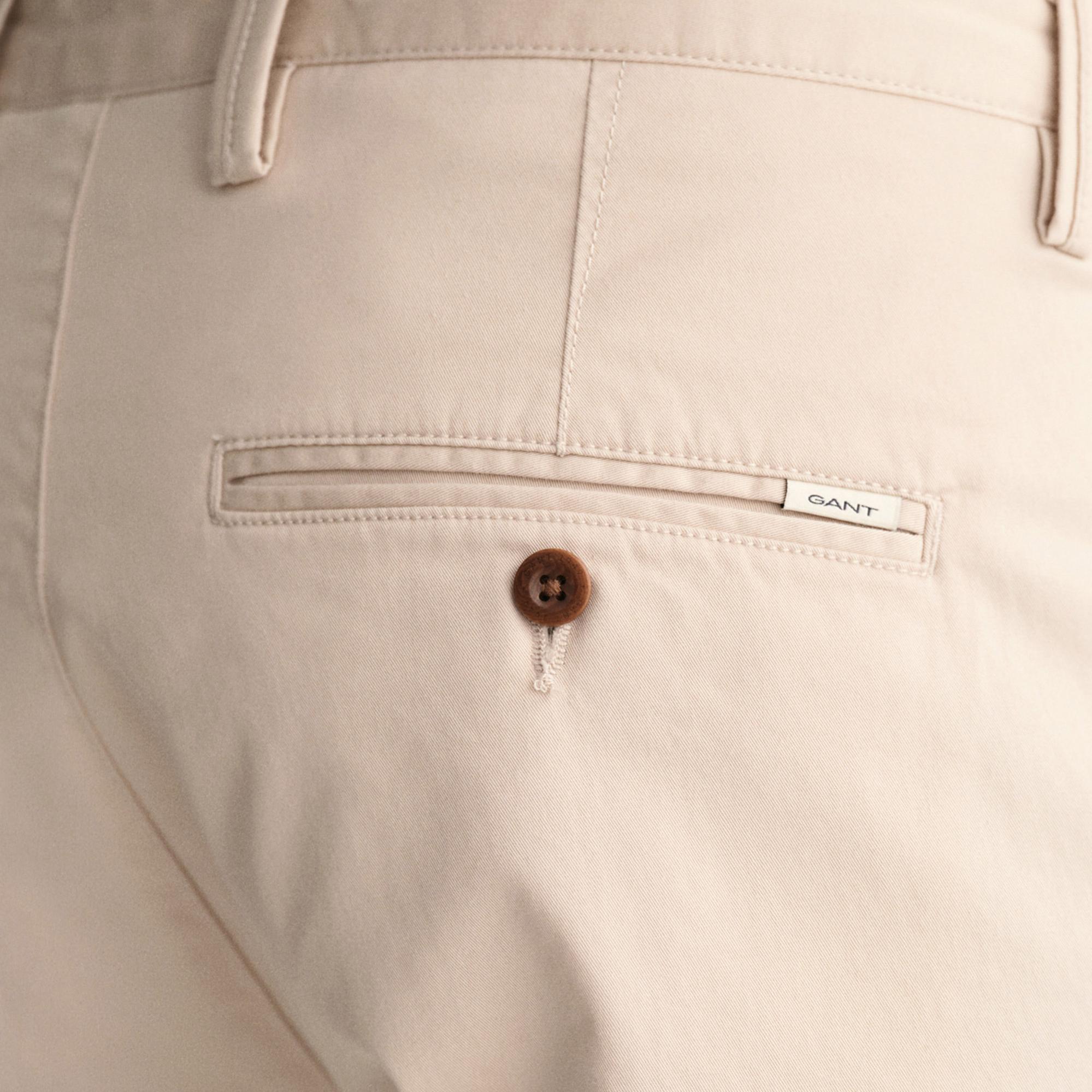 GANT Erkek Krem Slim Fit Chino Pantolon