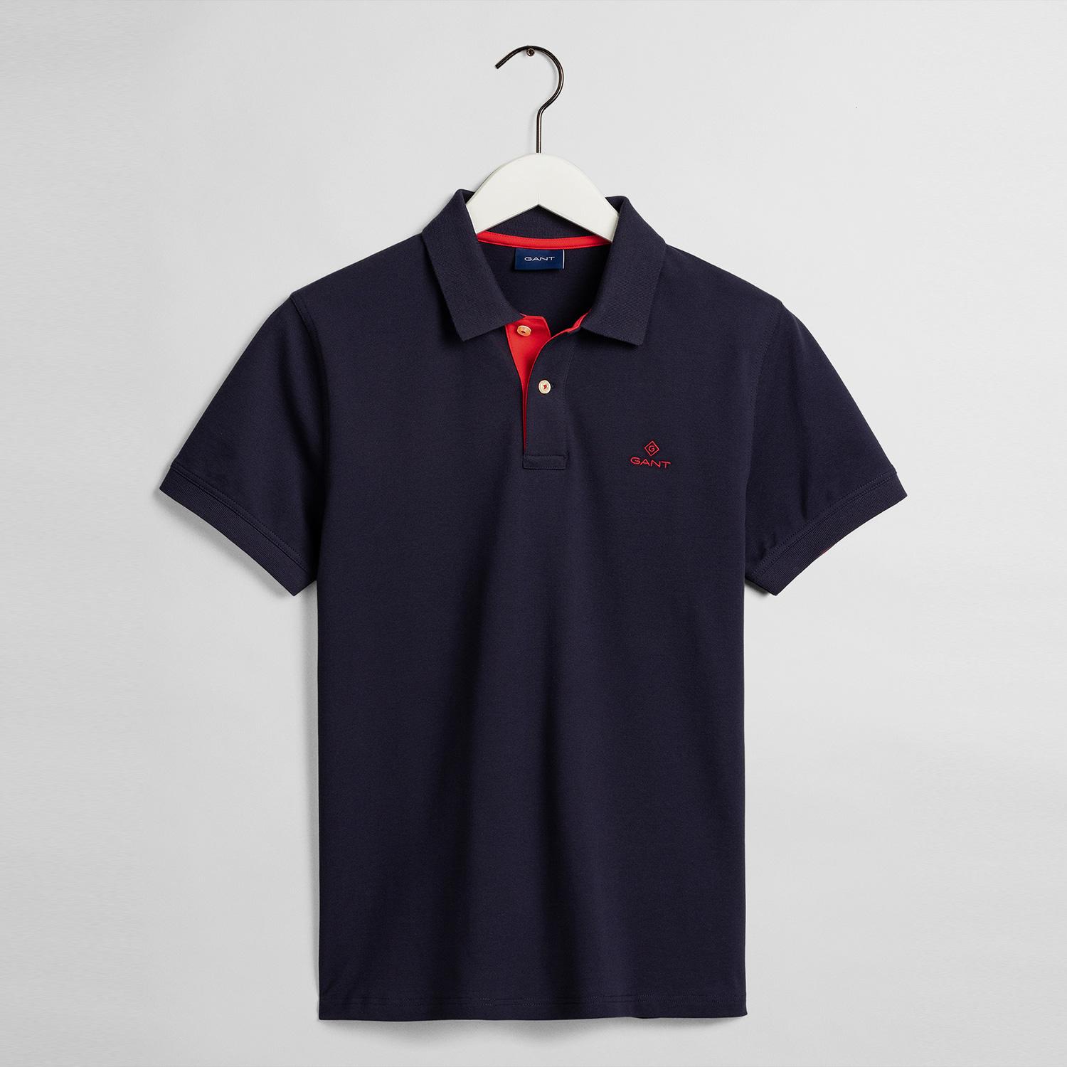 GANT Erkek Lacivert Slim Fit Polo