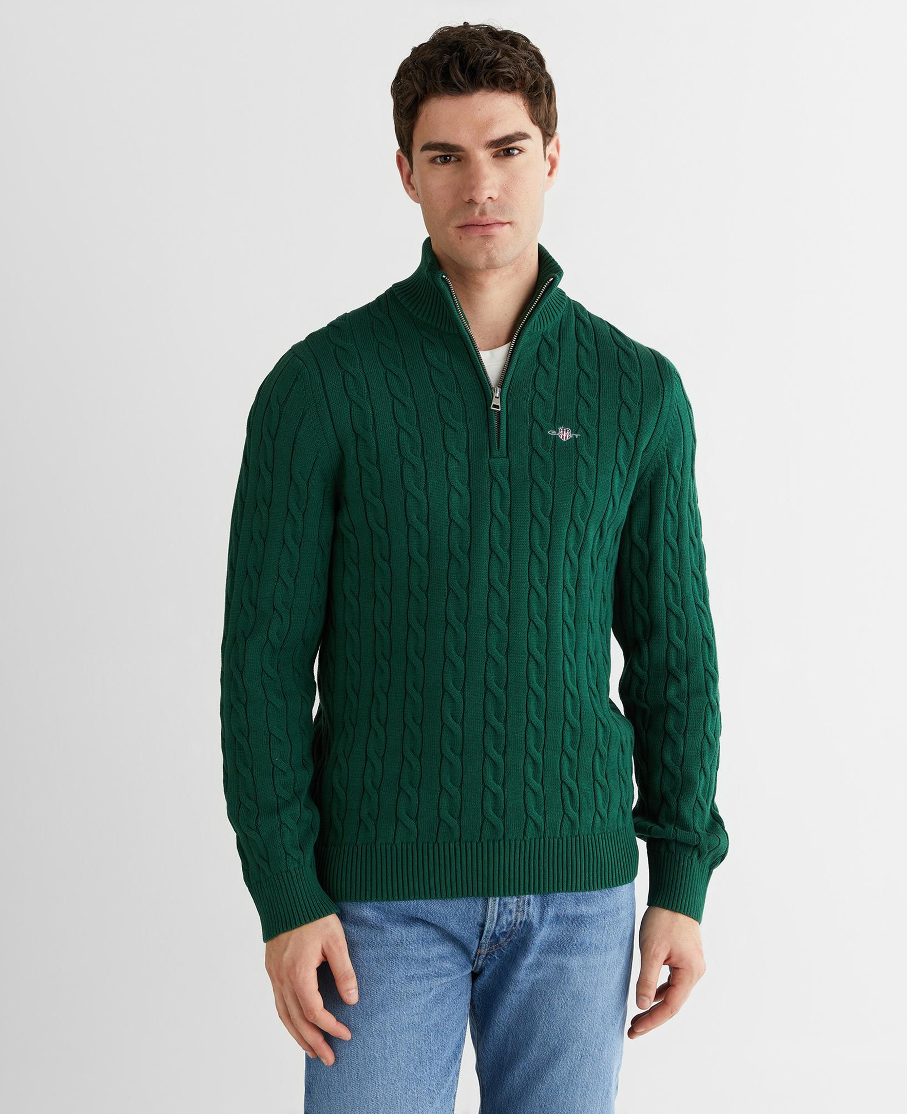 GANT Erkek Yeşil Regular Fit Kazak