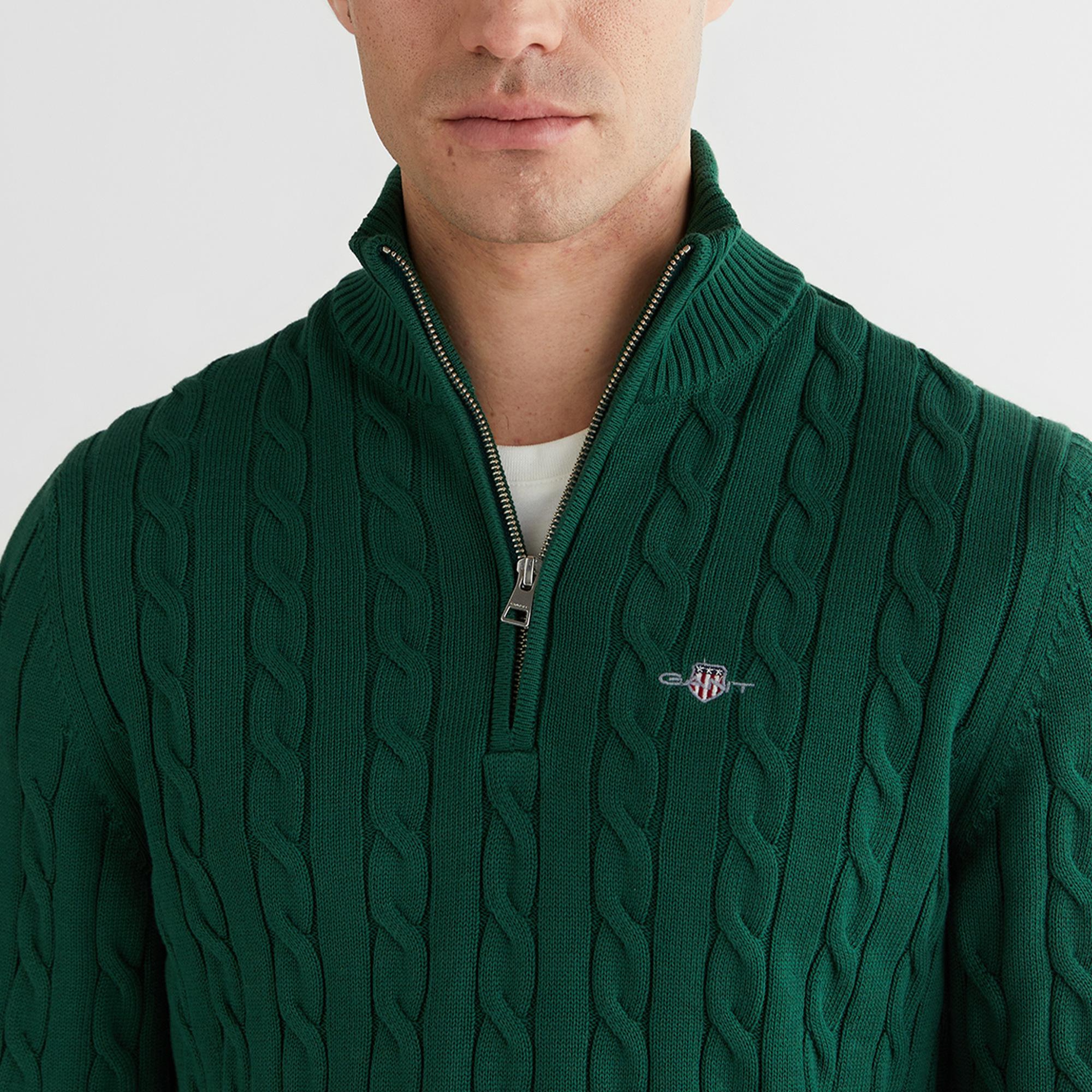 GANT Erkek Yeşil Regular Fit Kazak