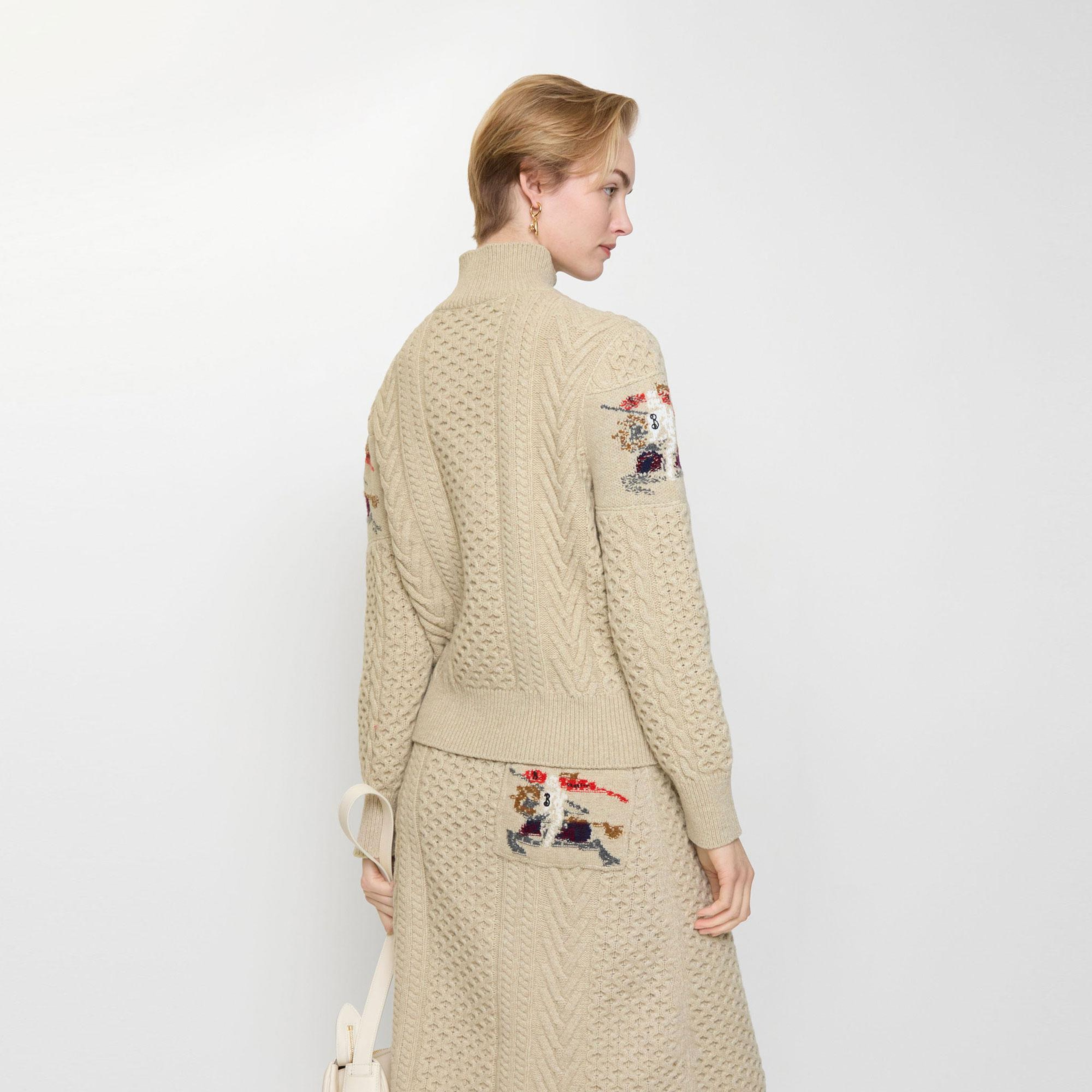 Burberry Edie Aran Kadın Bej Triko