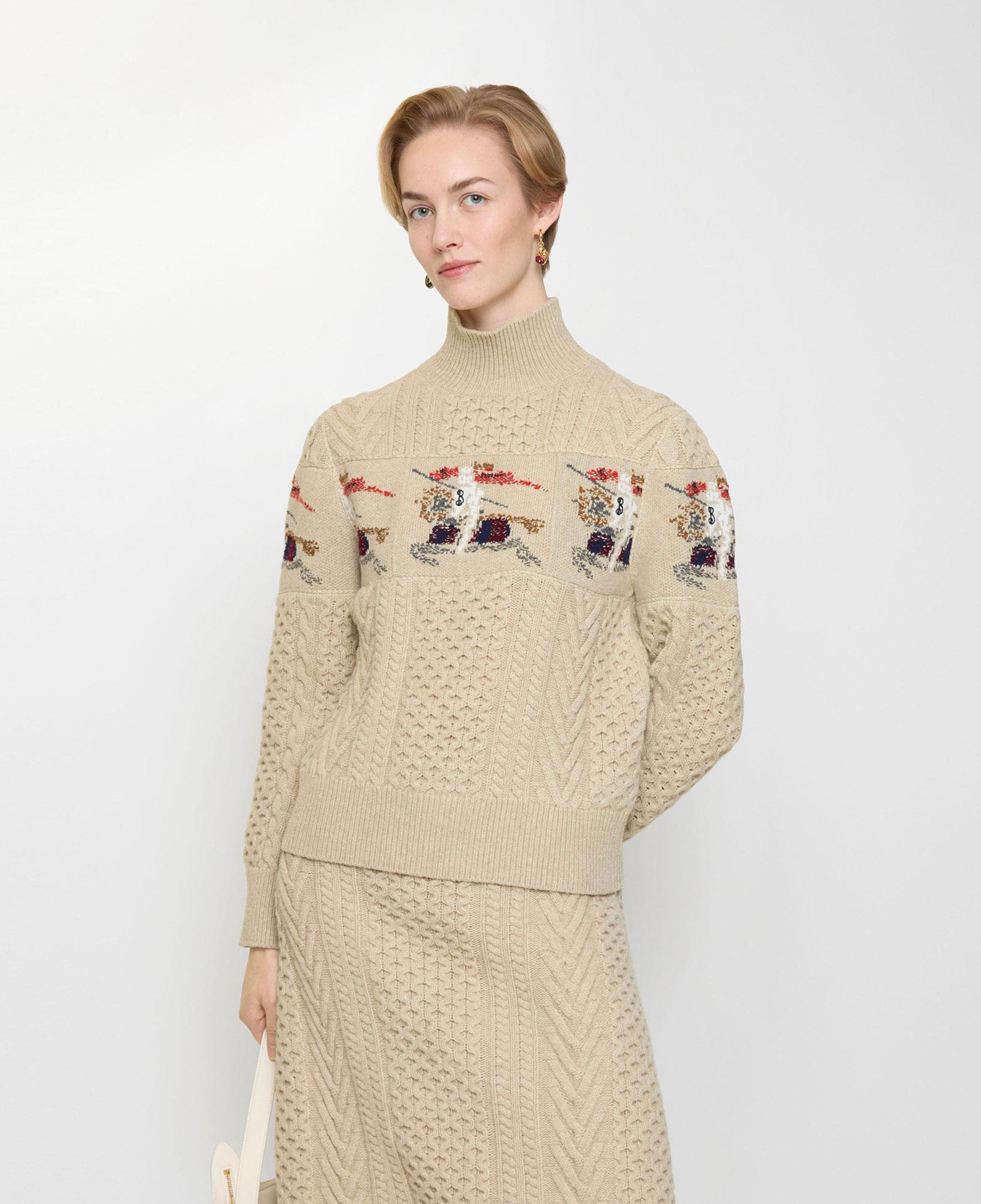 Burberry Edie Aran Kadın Bej Triko