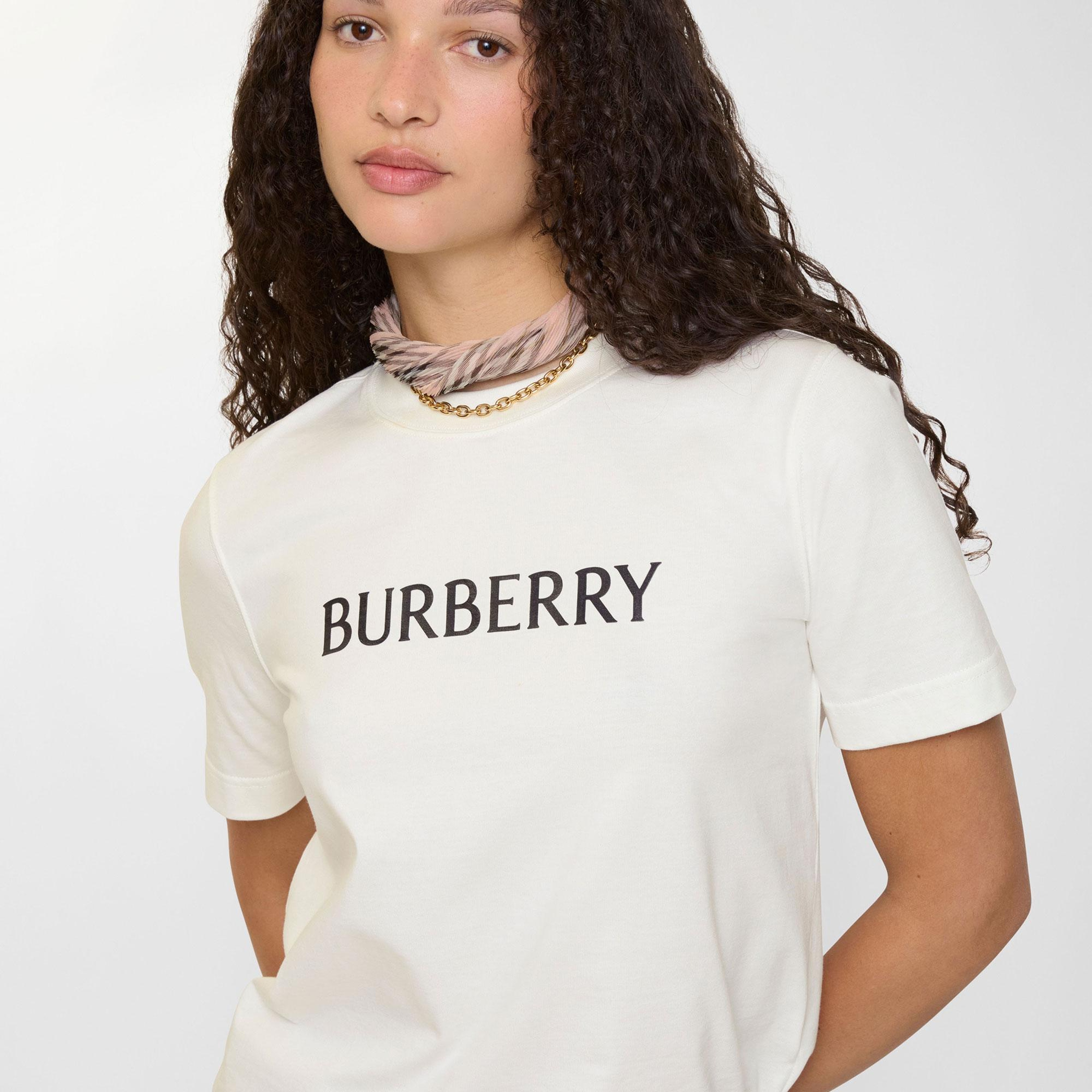 Burberry Frankie Kadın Beyaz T-Shirt
