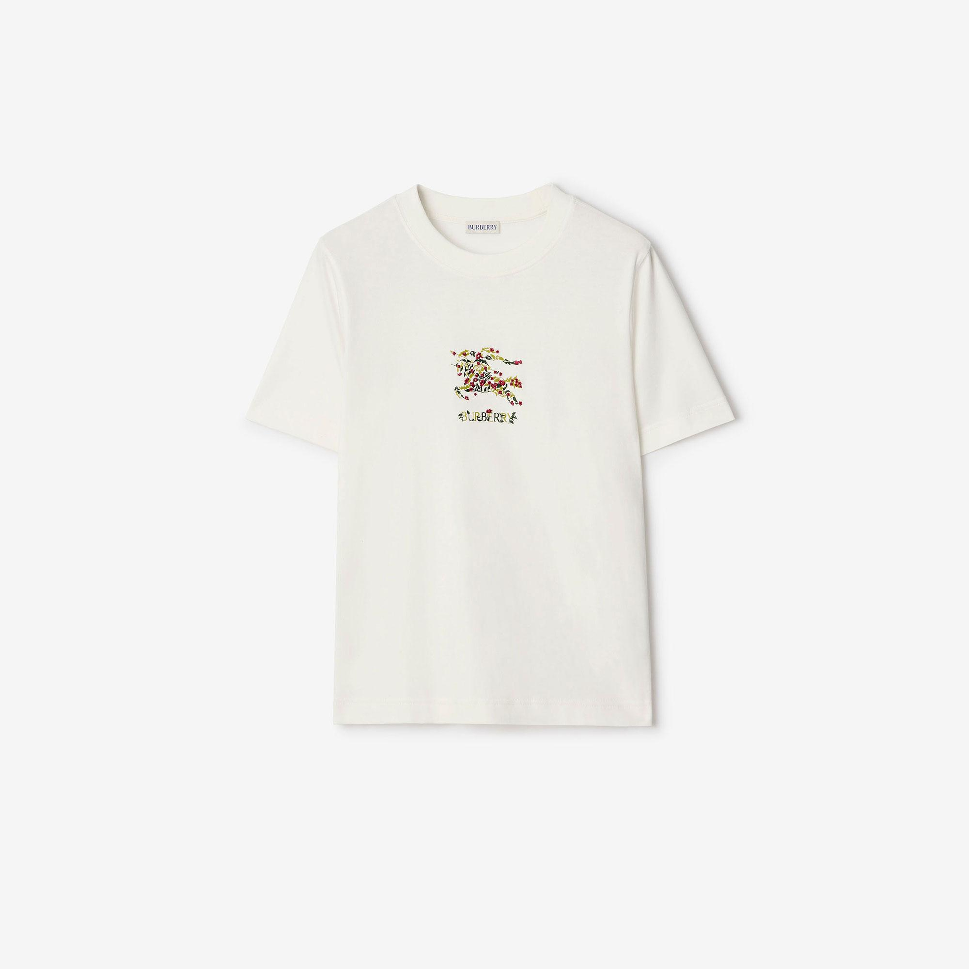 Burberry Frankie Ekd Flower Kadın Beyaz T-Shirt