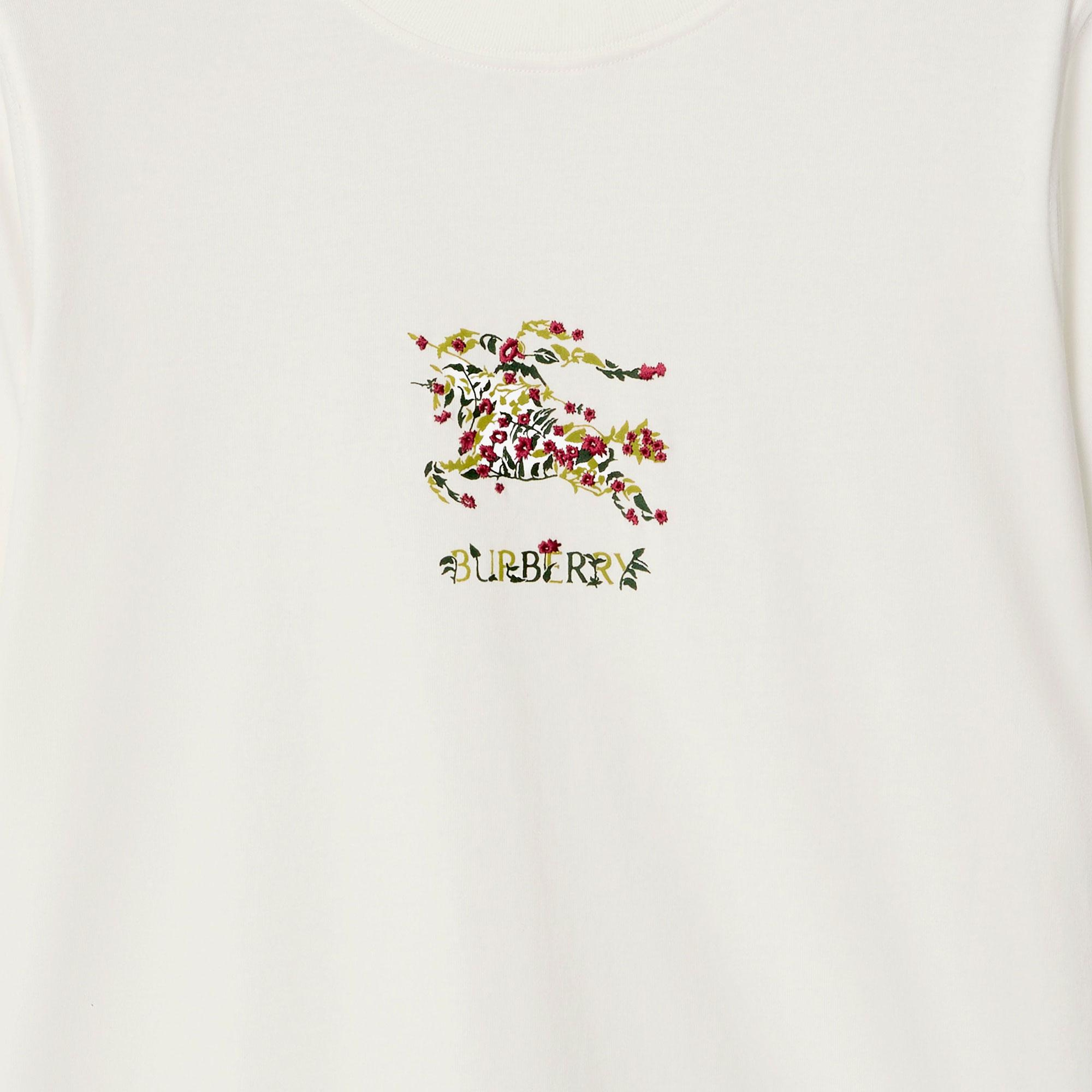 Burberry Frankie Ekd Flower Kadın Beyaz T-Shirt
