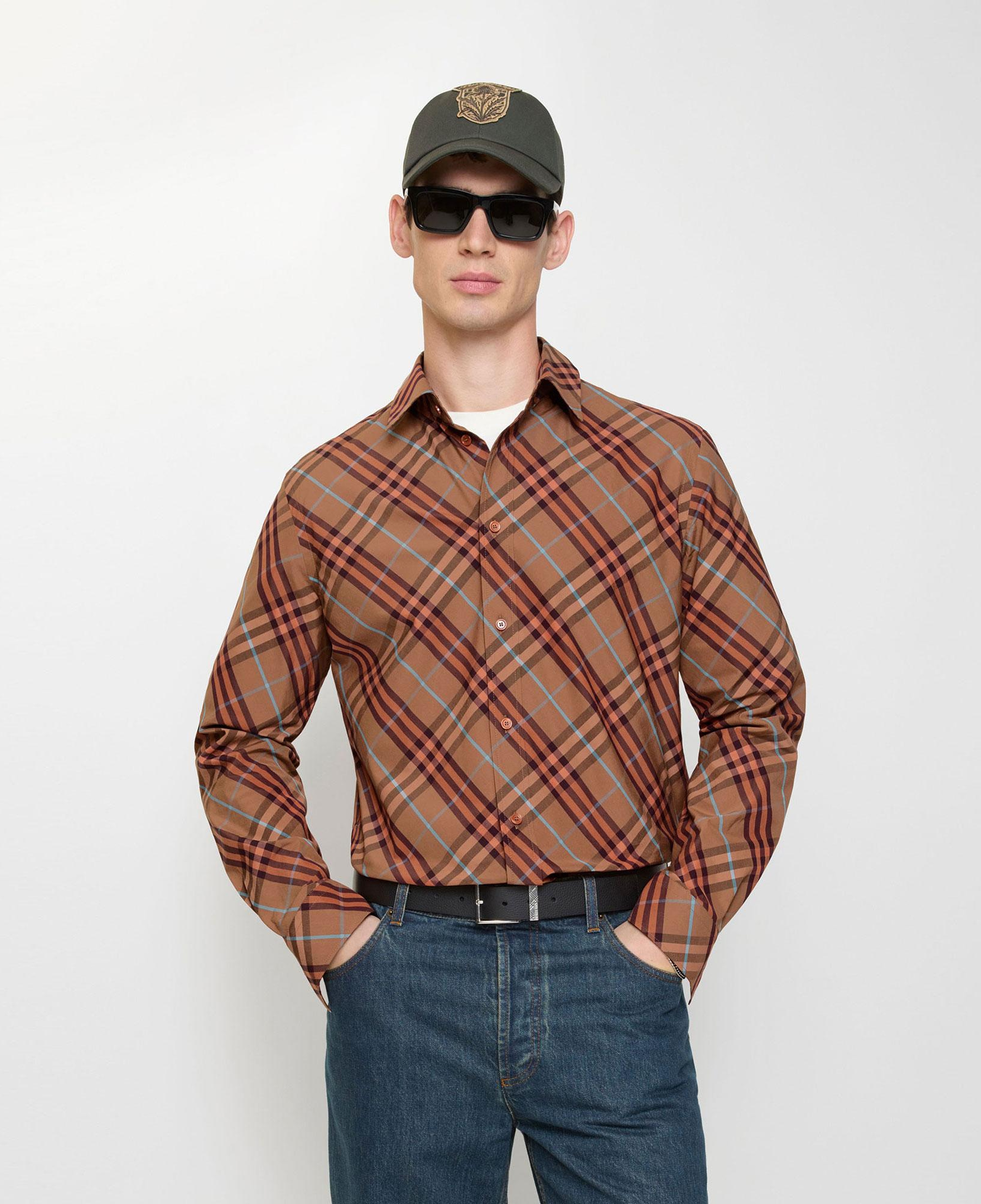 Burberry Robert Check Erkek Turuncu Gömlek