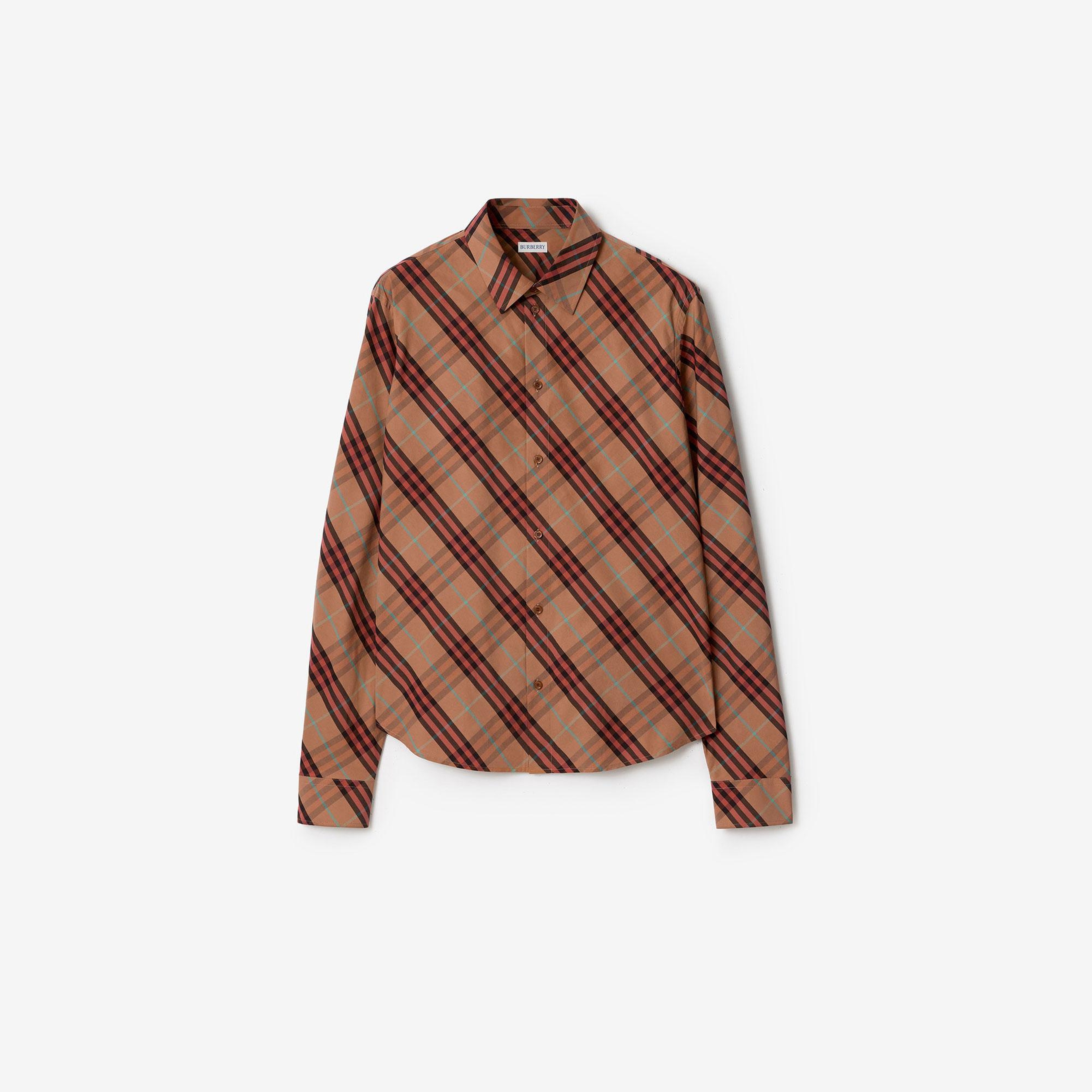 Burberry Robert Check Erkek Turuncu Gömlek