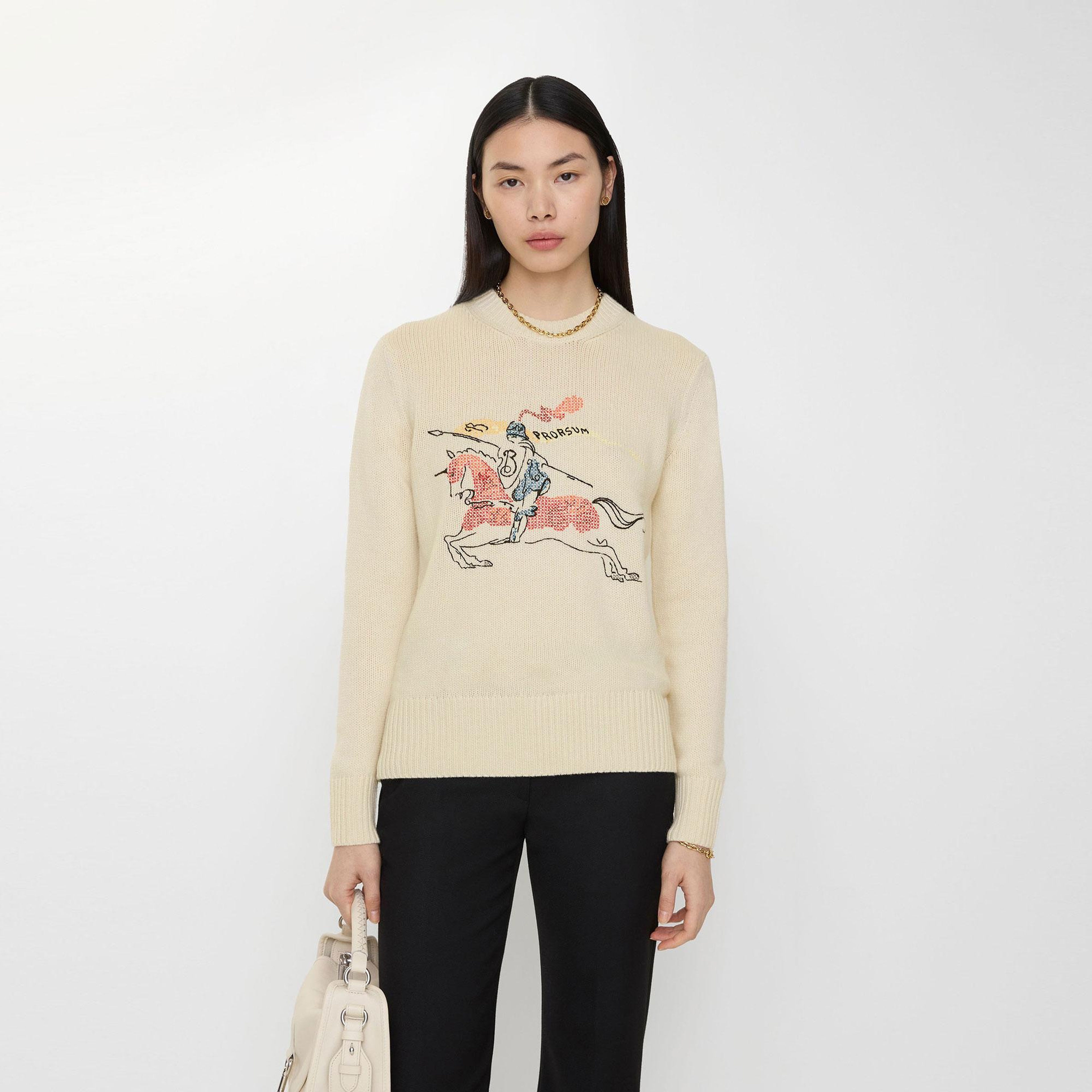 Burberry Scarlett Kadın Krem Triko