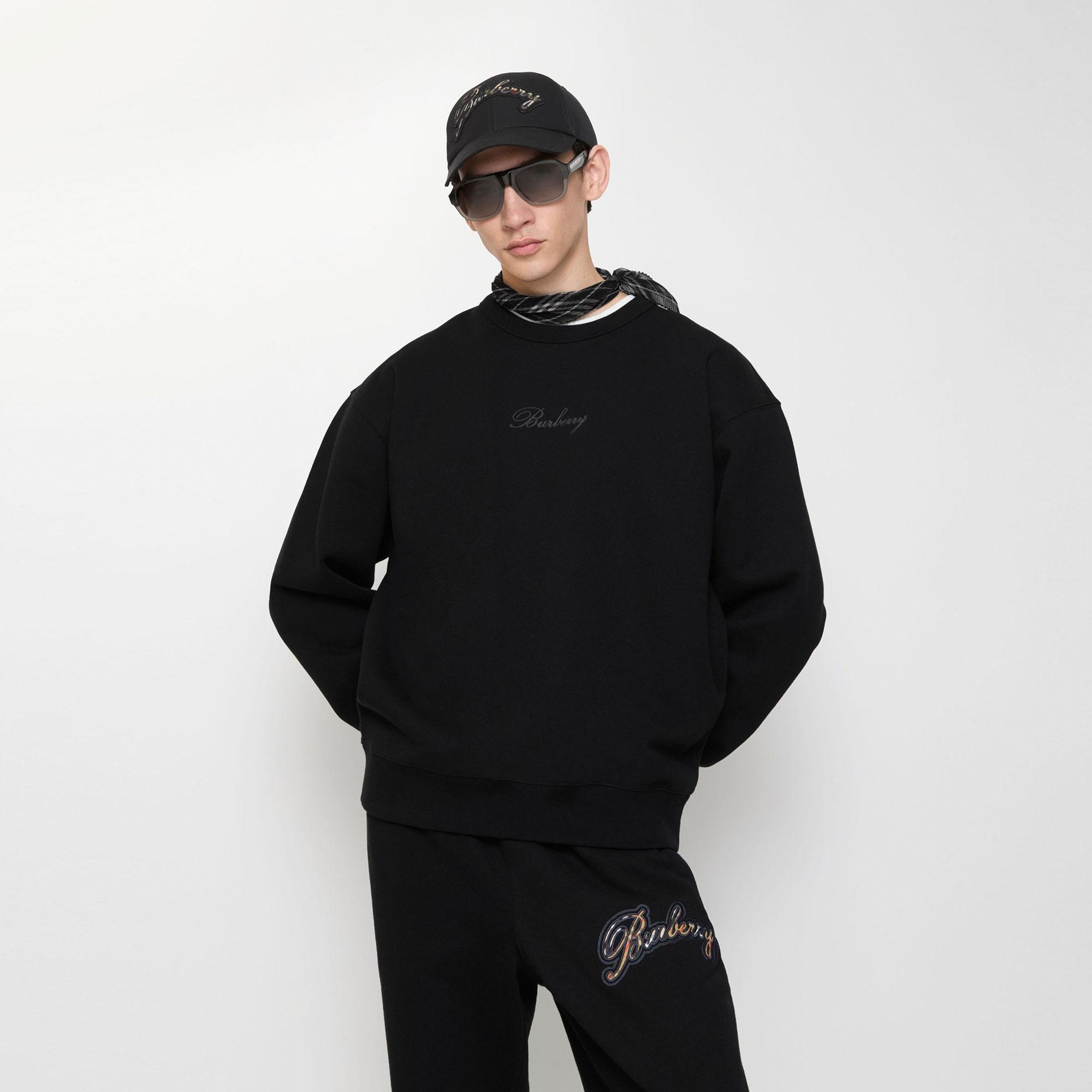 Burberry Rowan Erkek Siyah Hoodie