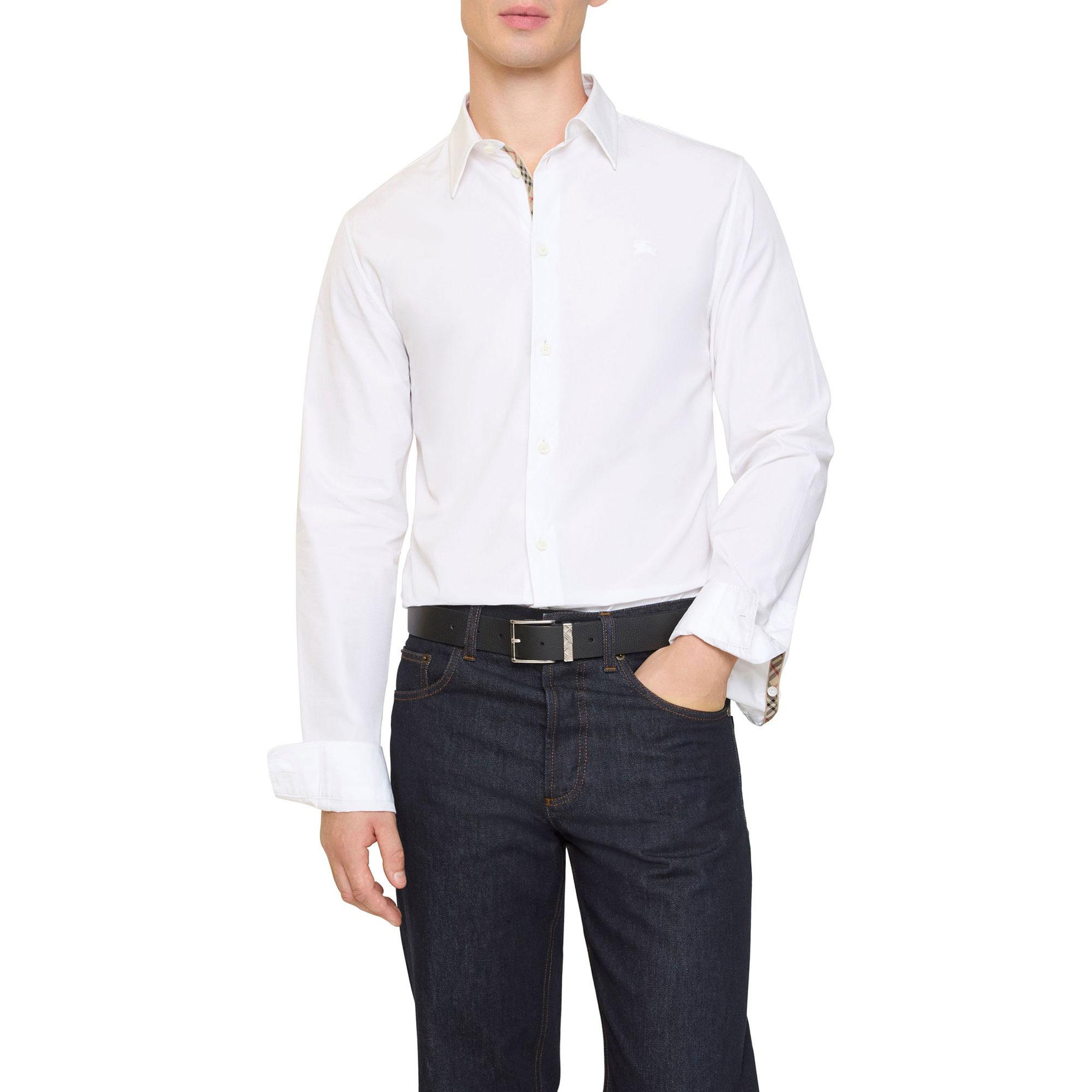 Burberry Sam Erkek Beyaz Gömlek