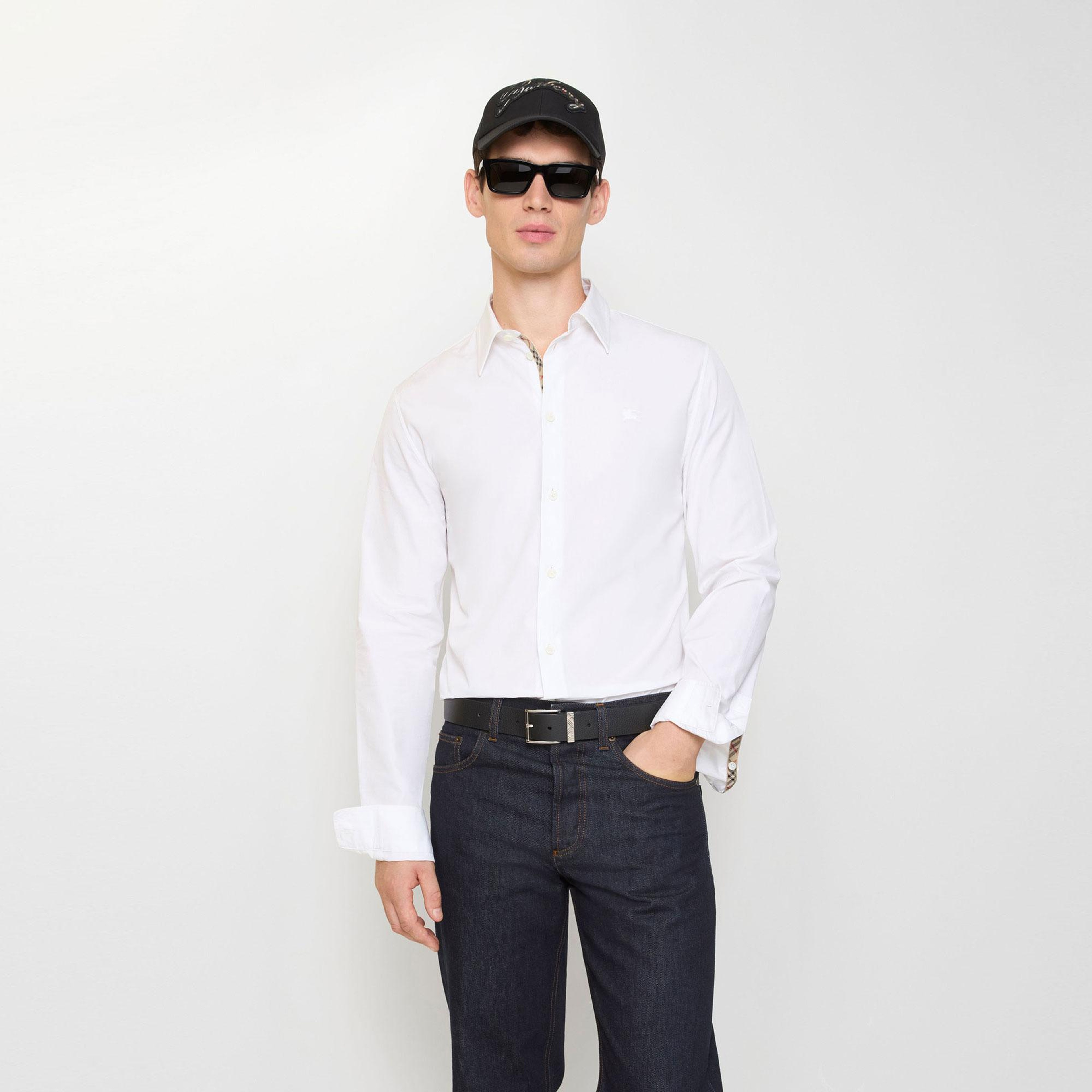 Burberry Sam Erkek Beyaz Gömlek