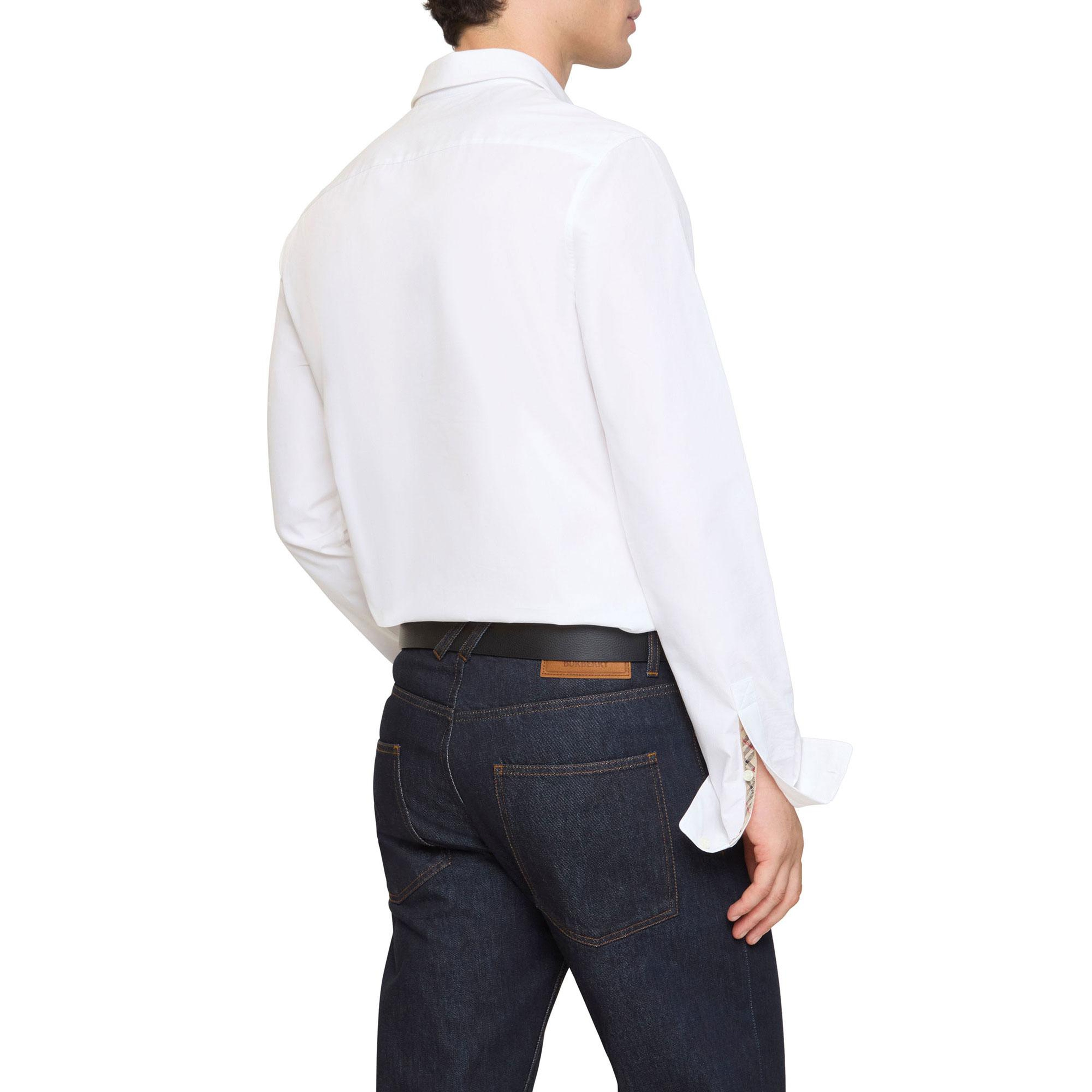 Burberry Sam Erkek Beyaz Gömlek