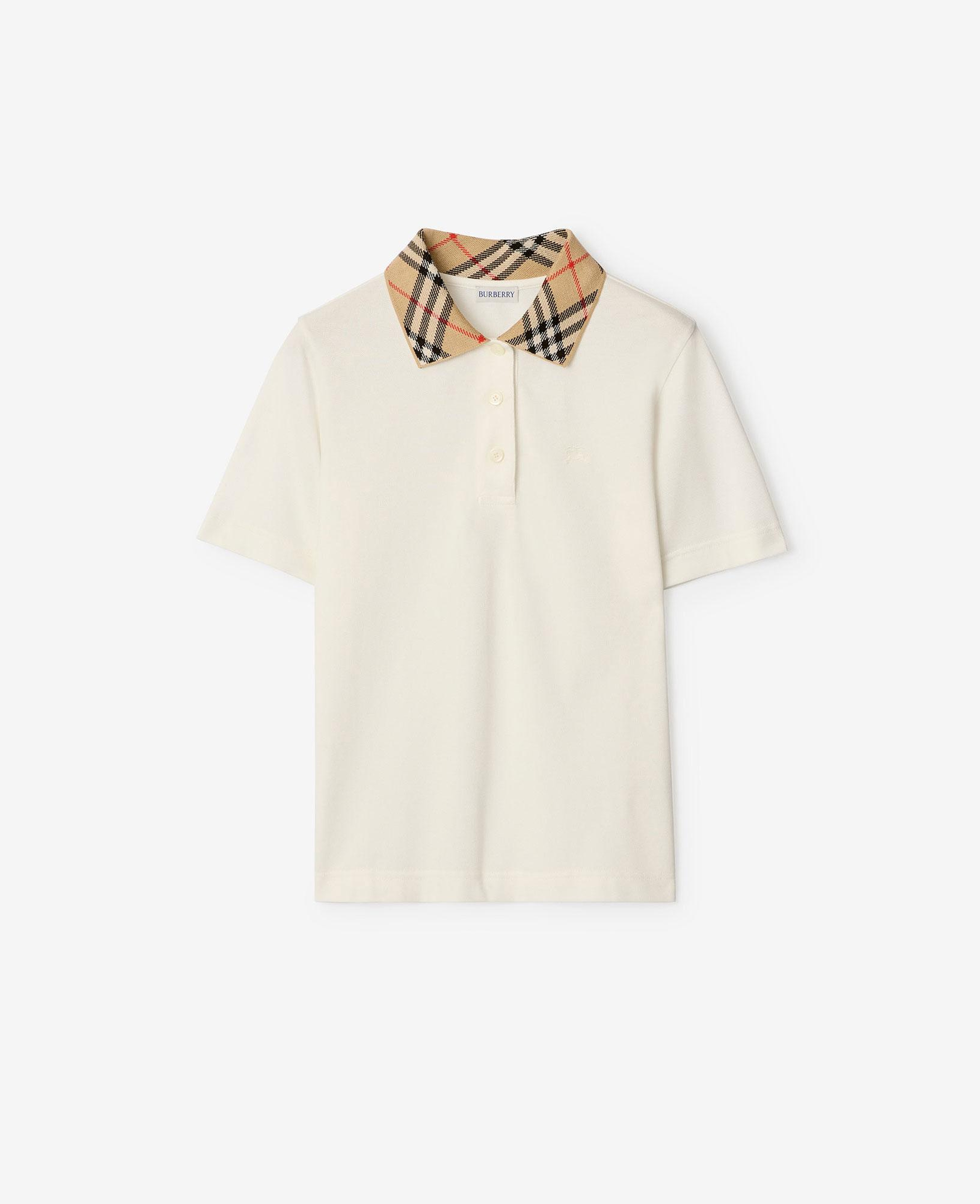 Burberry Imogen Check Kadın Beyaz Polo