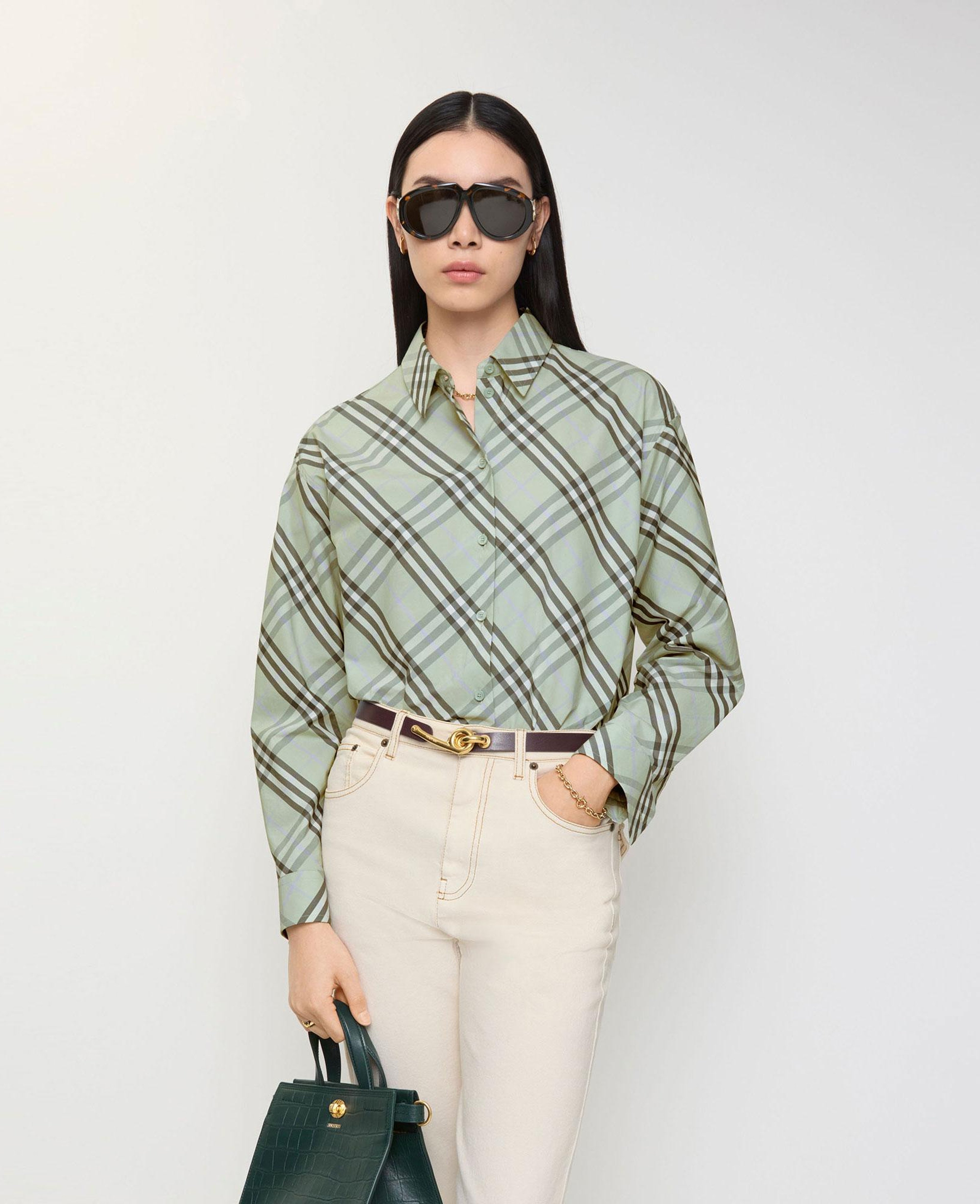 Burberry Elara Kadın Yeşil Gömlek