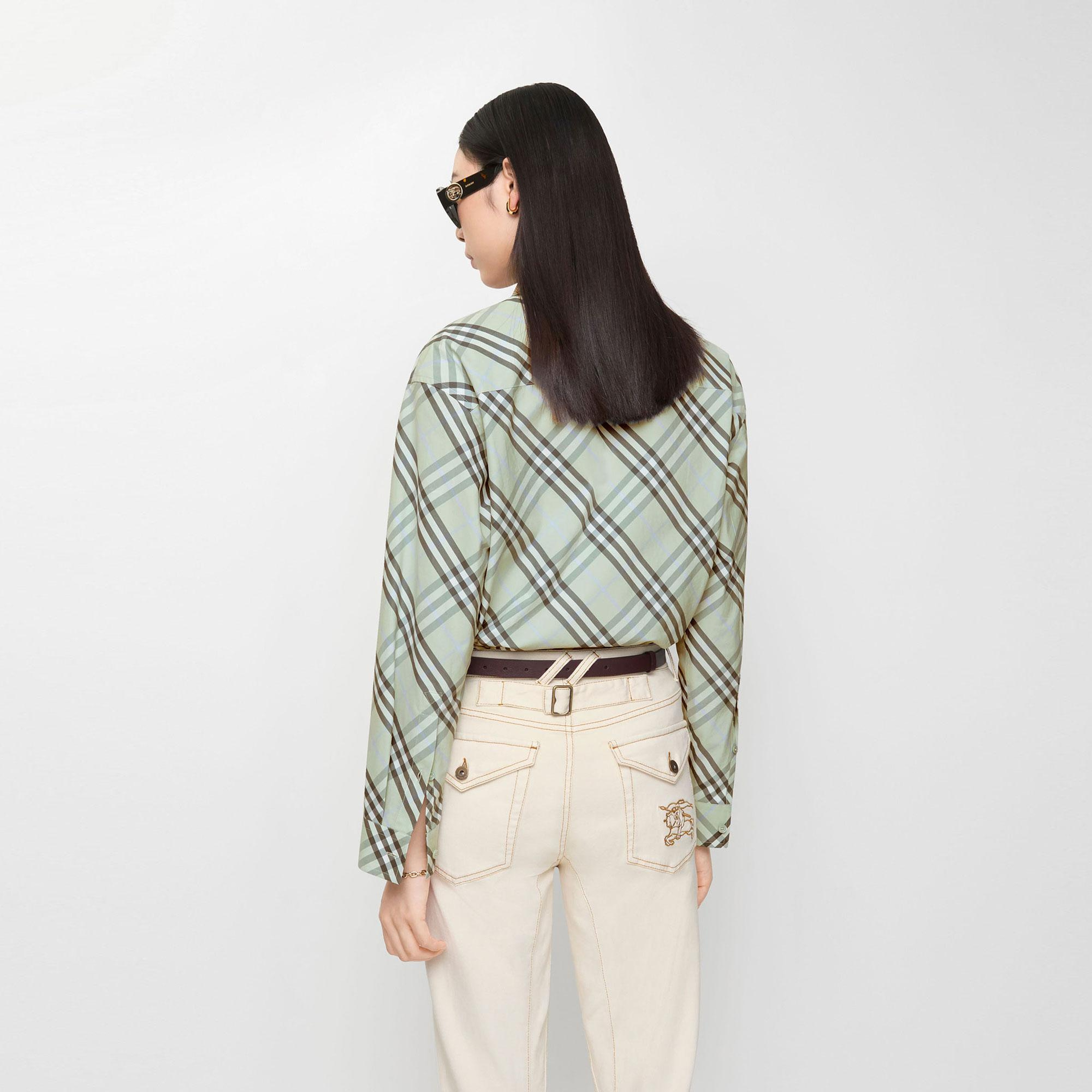 Burberry Elara Kadın Yeşil Gömlek