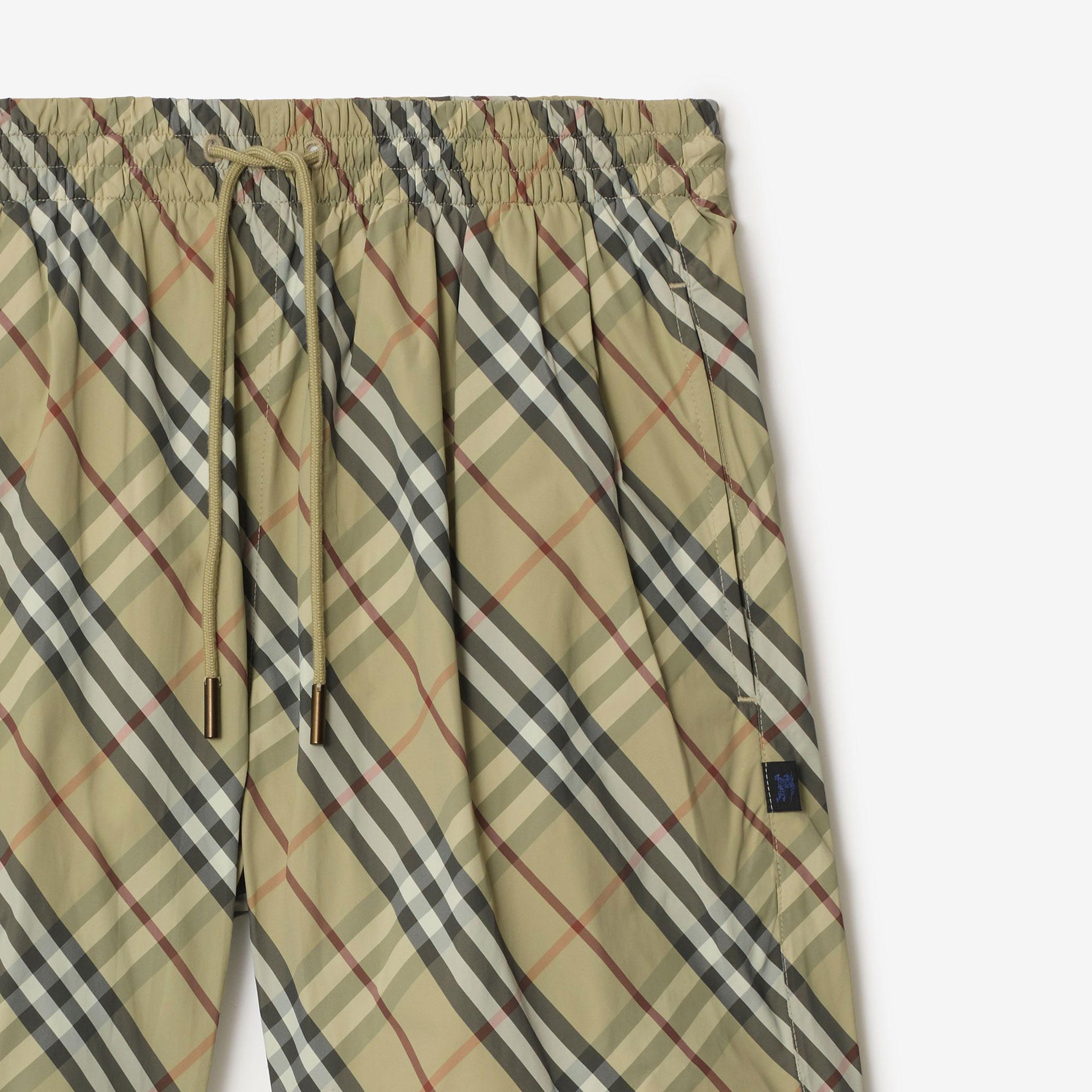 Burberry Seb Check Erkek Haki Deniz Şortu