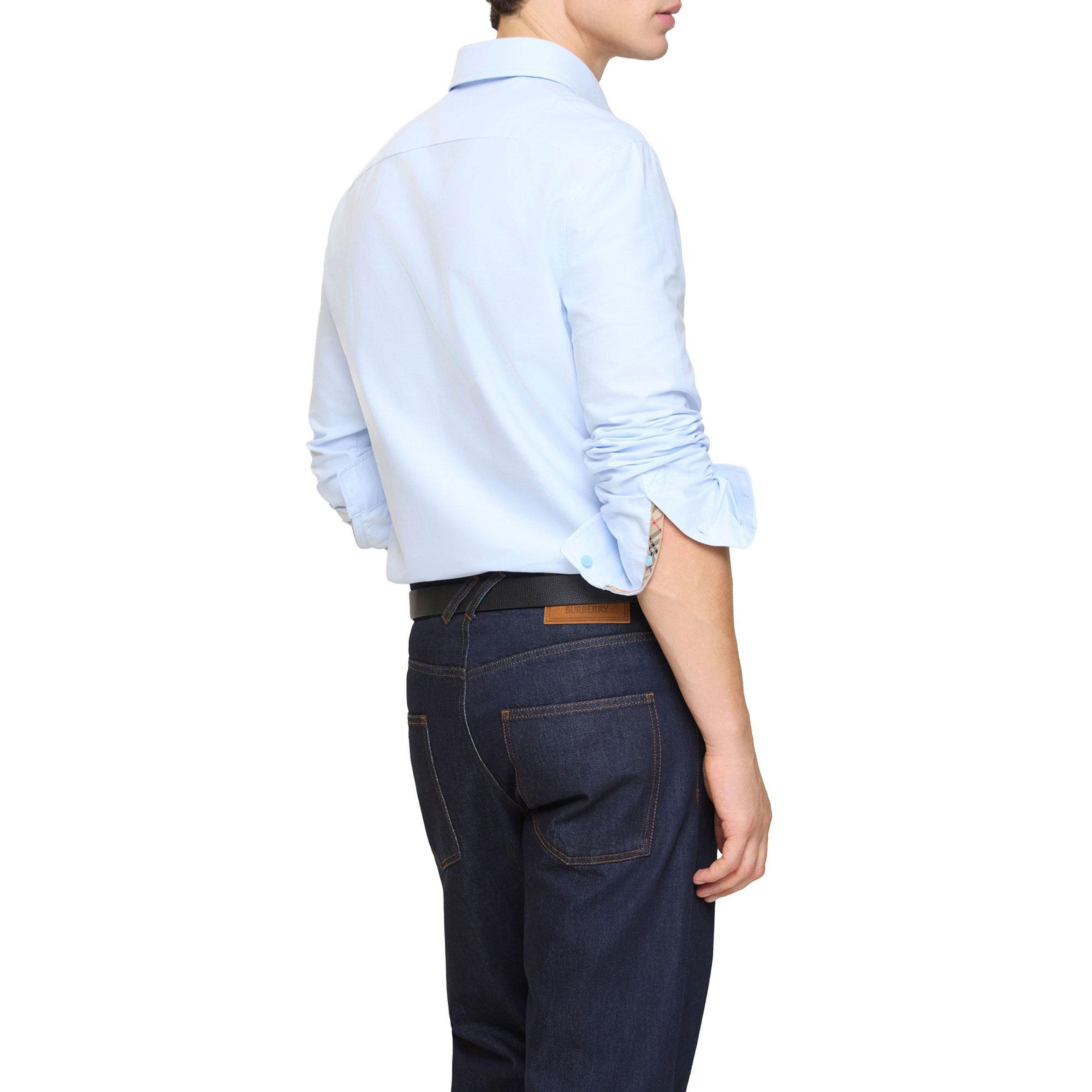 Burberry Standrıc Erkek Mavi Gömlek