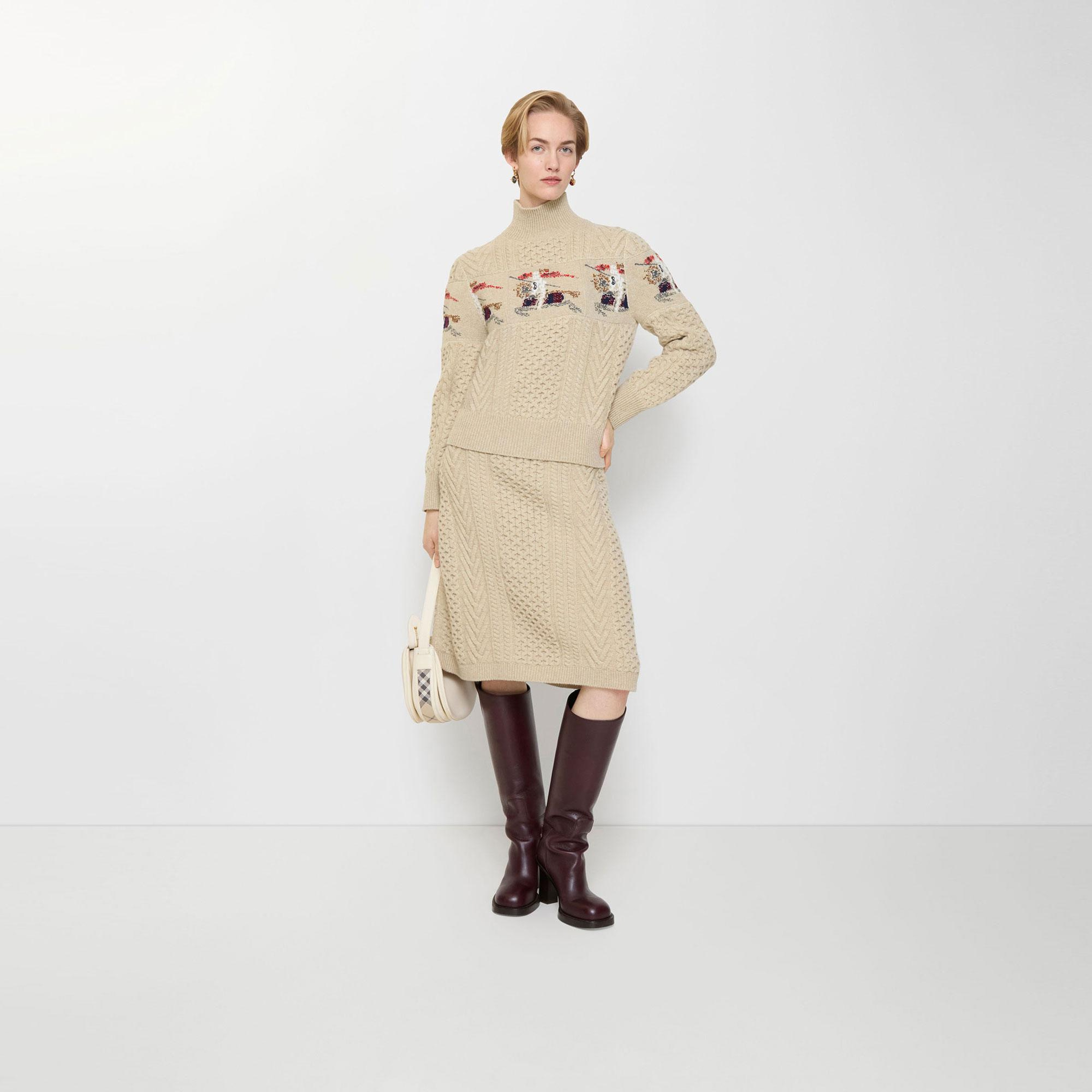 Burberry Eileen Aran Kadın Bej Etek