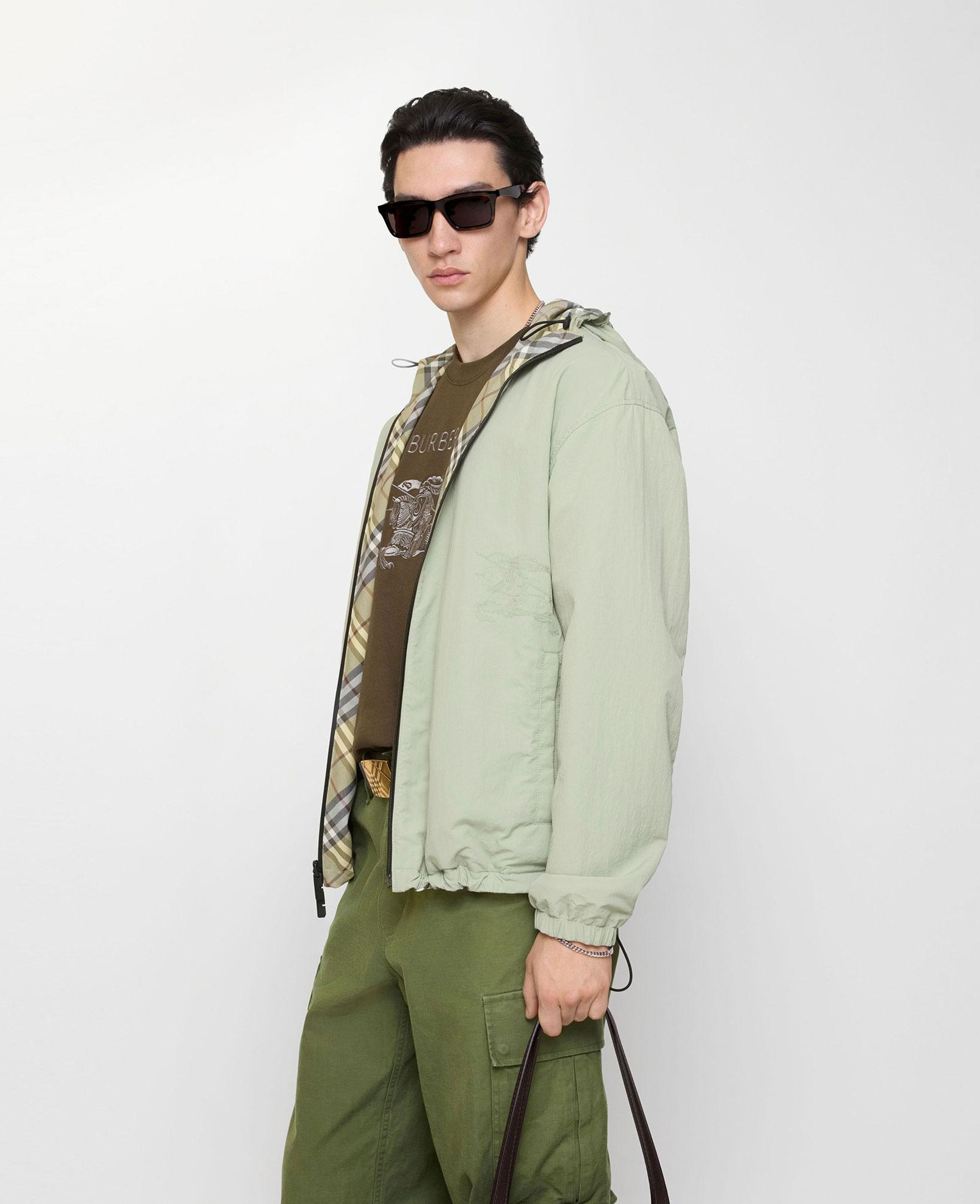 Burberry Trafford Check Erkek Haki Yağmurluk