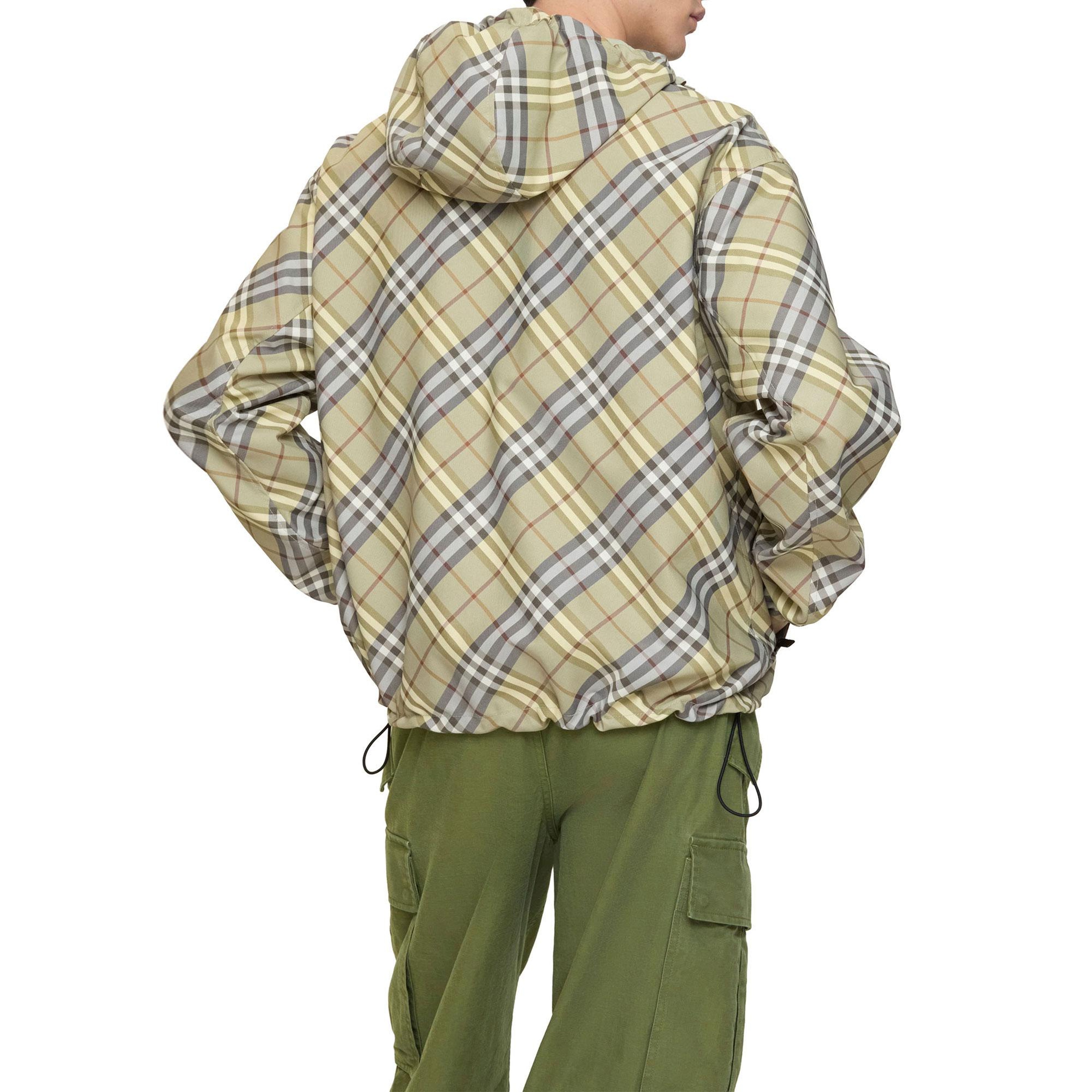 Burberry Trafford Check Erkek Haki Yağmurluk