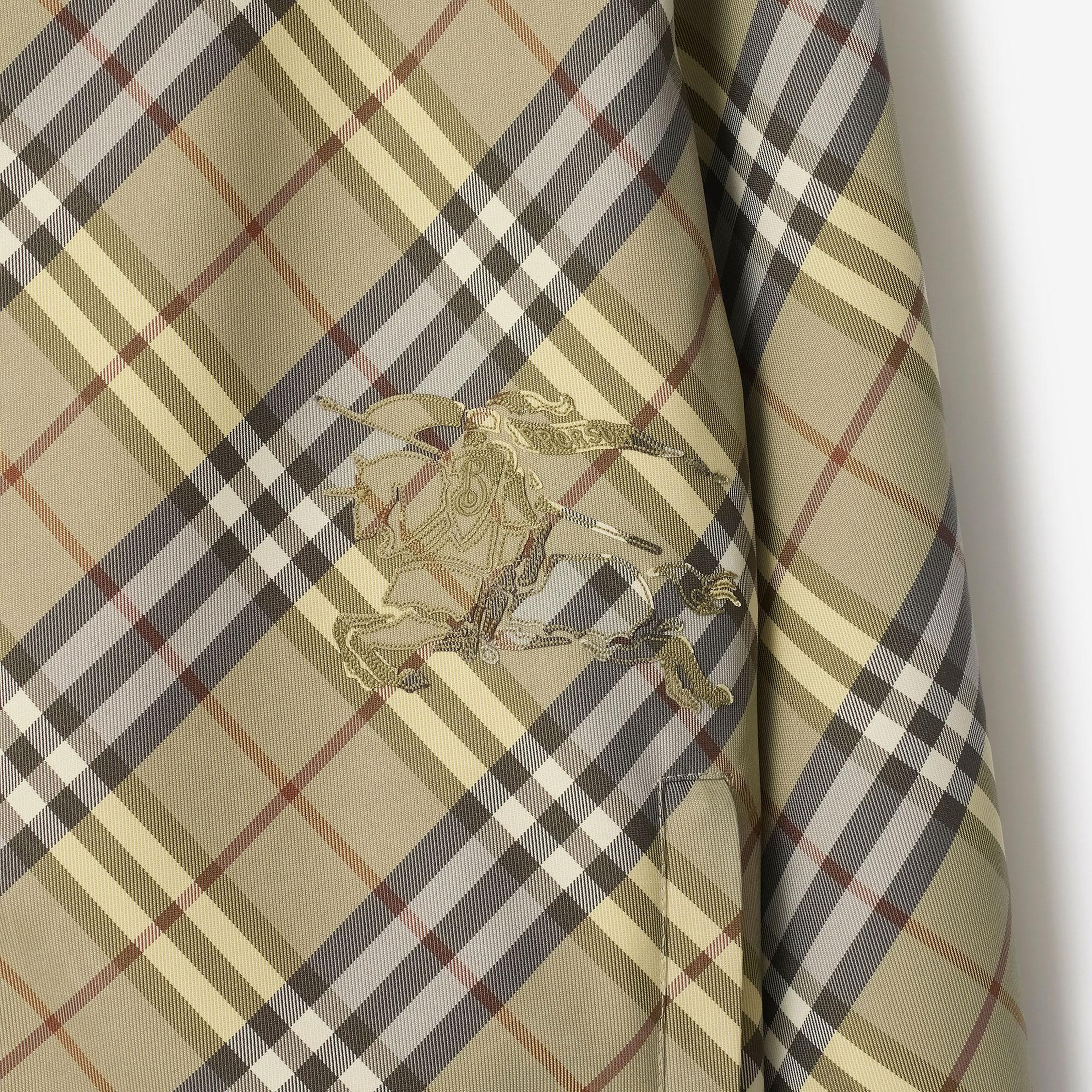 Burberry Trafford Check Erkek Haki Yağmurluk