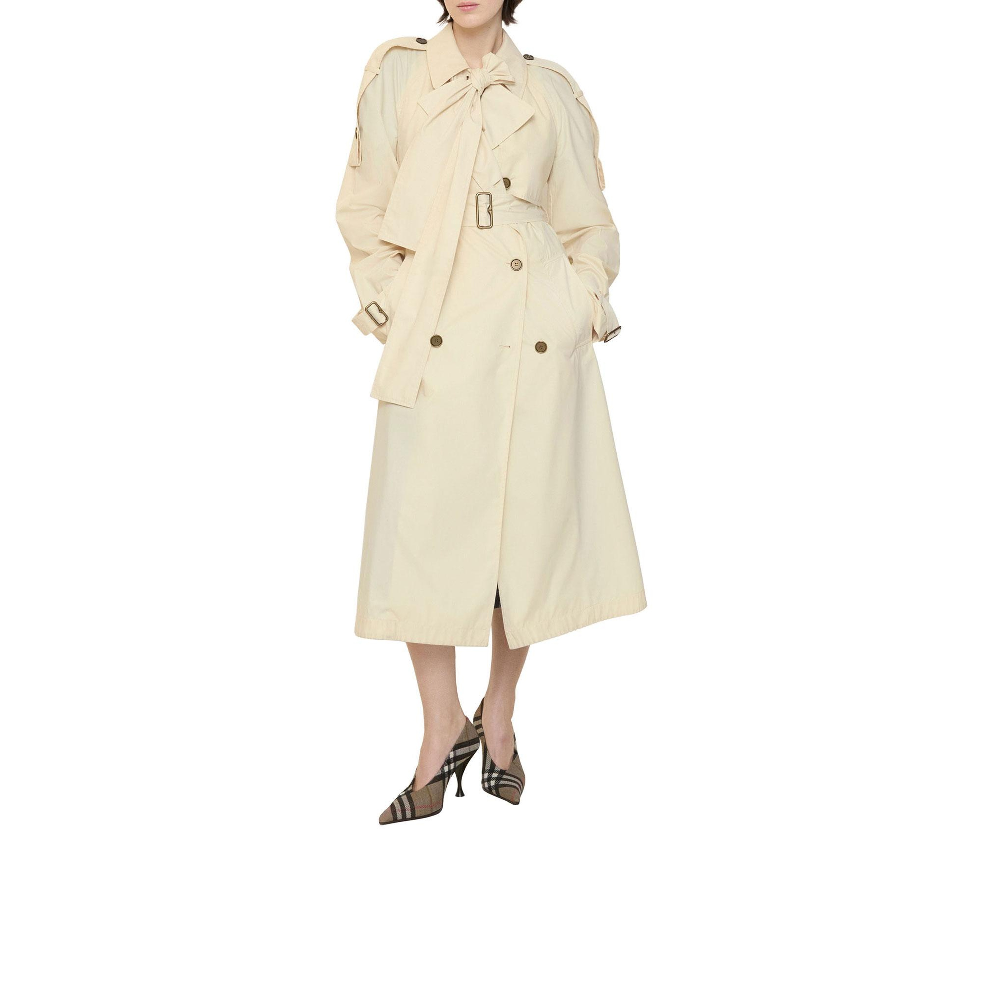 Burberry Trerose Kadın Krem Pardesü