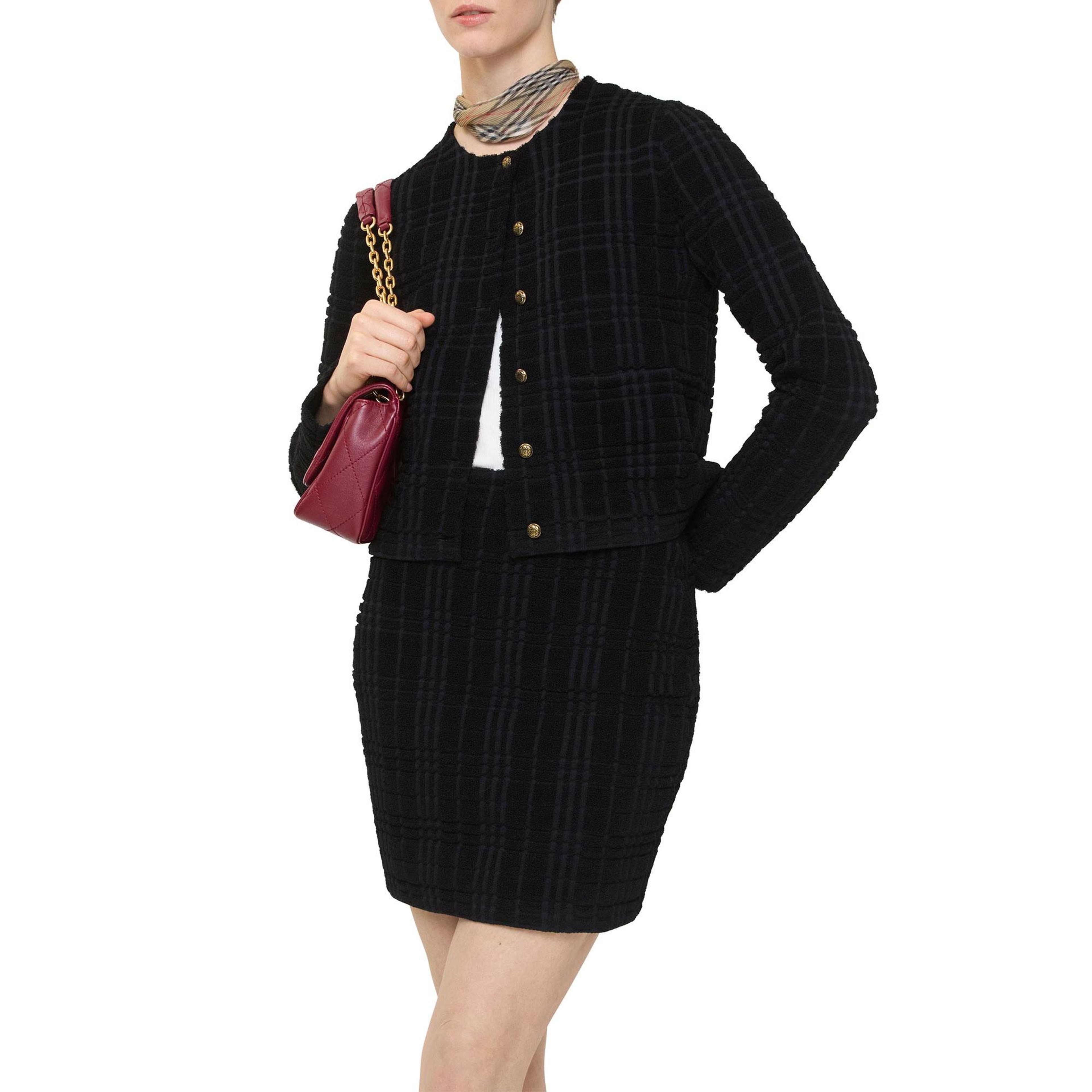 Burberry Ellie Check Kadın Siyah Etek