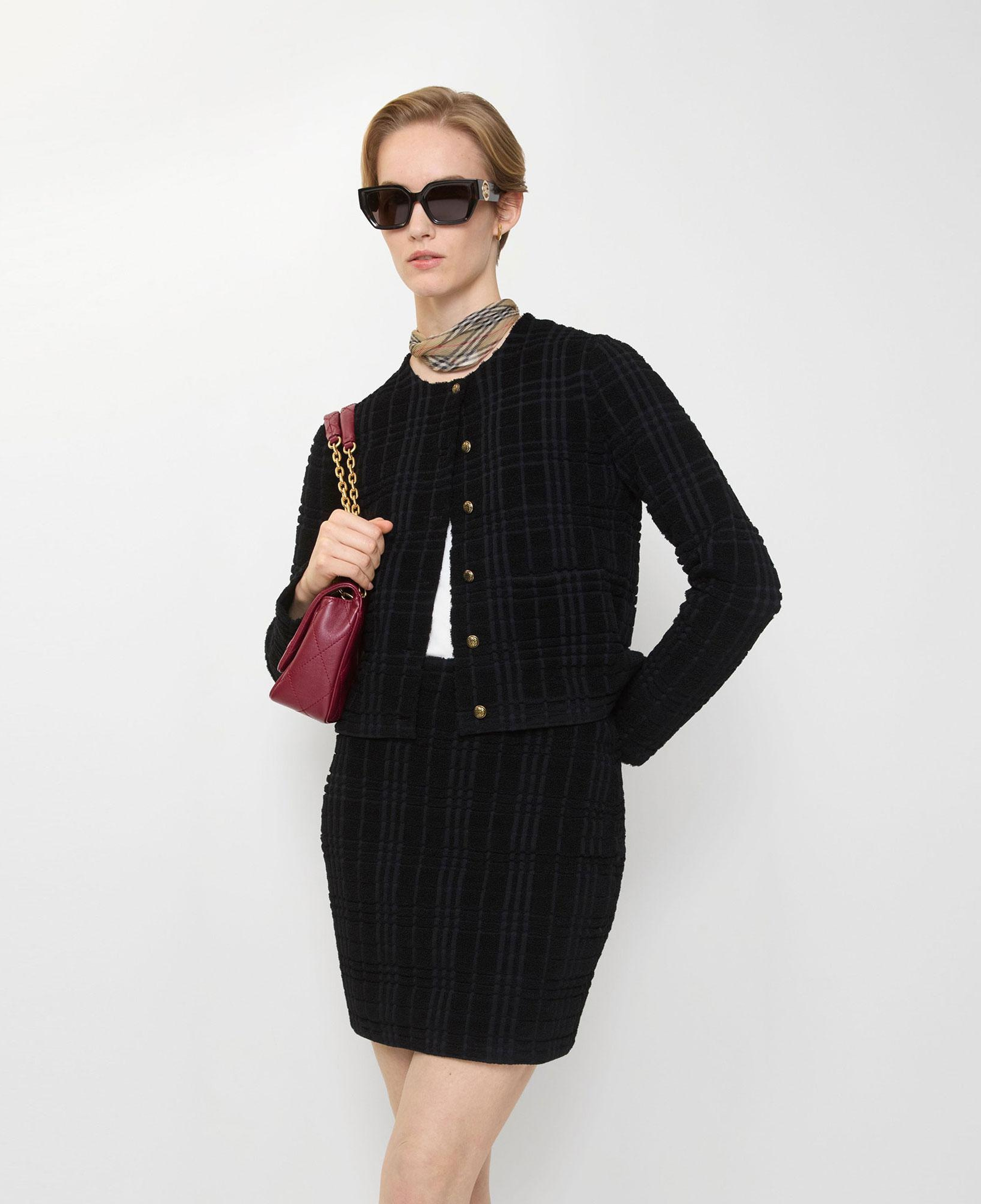 Burberry Ellie Check Kadın Siyah Etek