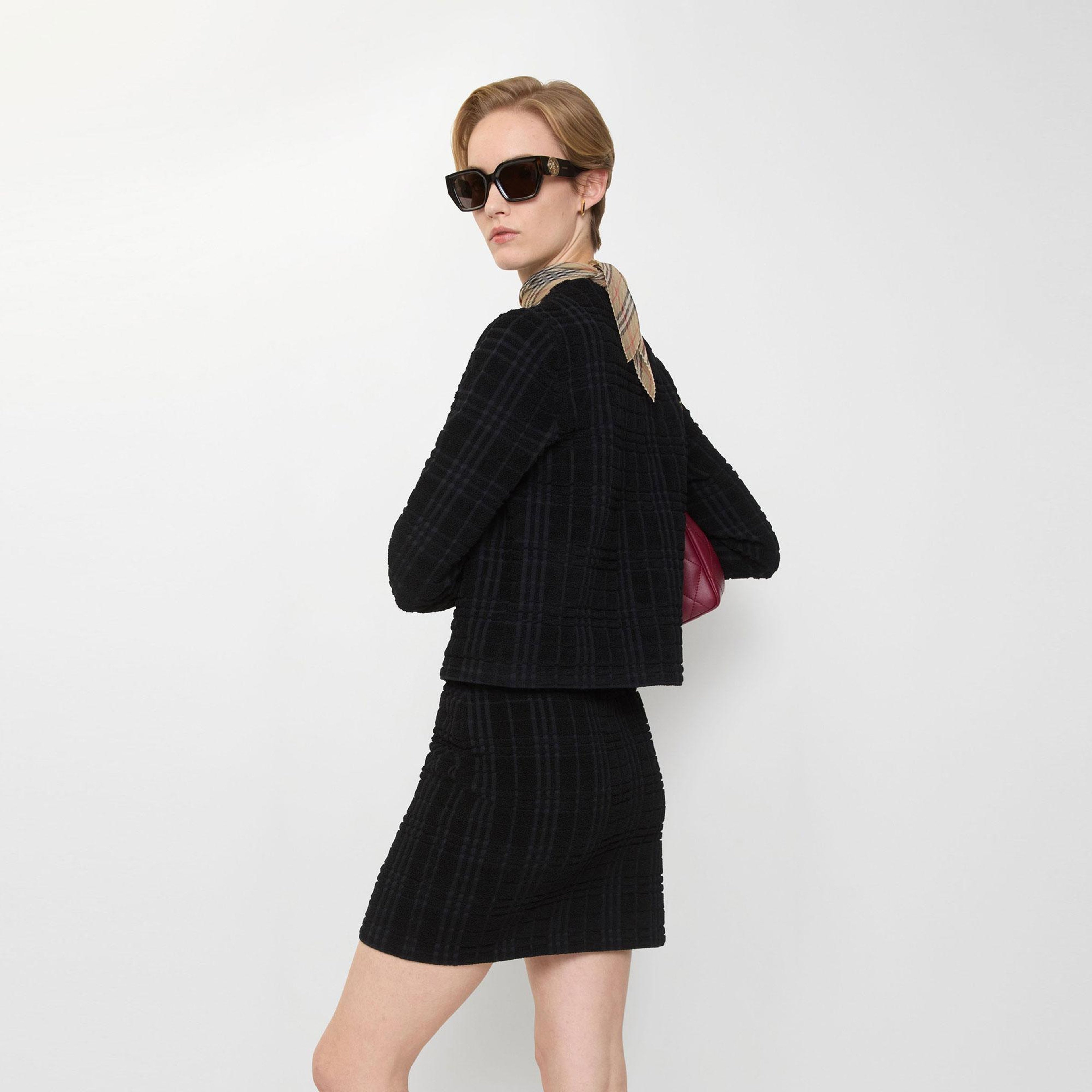 Burberry Ellie Check Kadın Siyah Etek