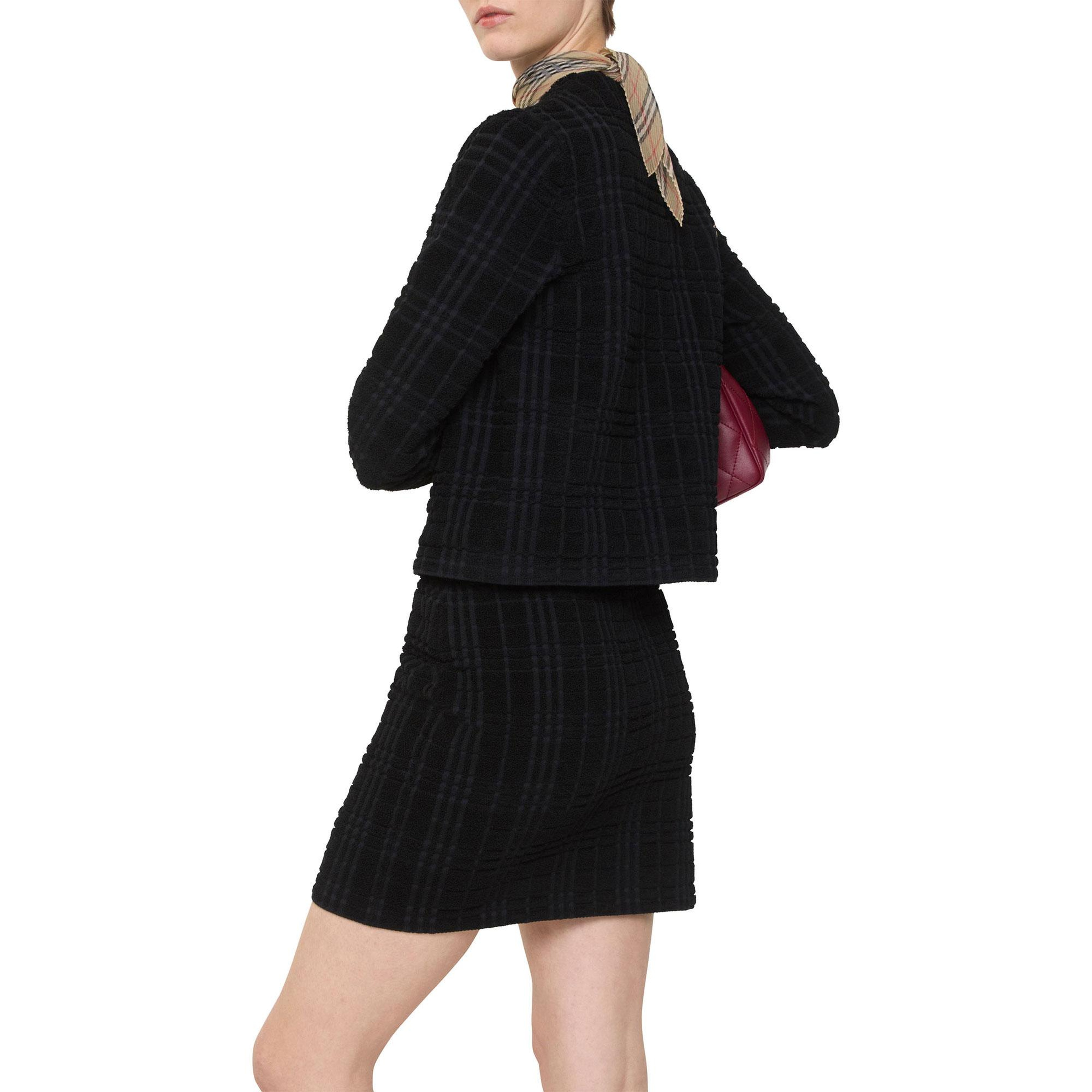 Burberry Ellie Check Kadın Siyah Etek