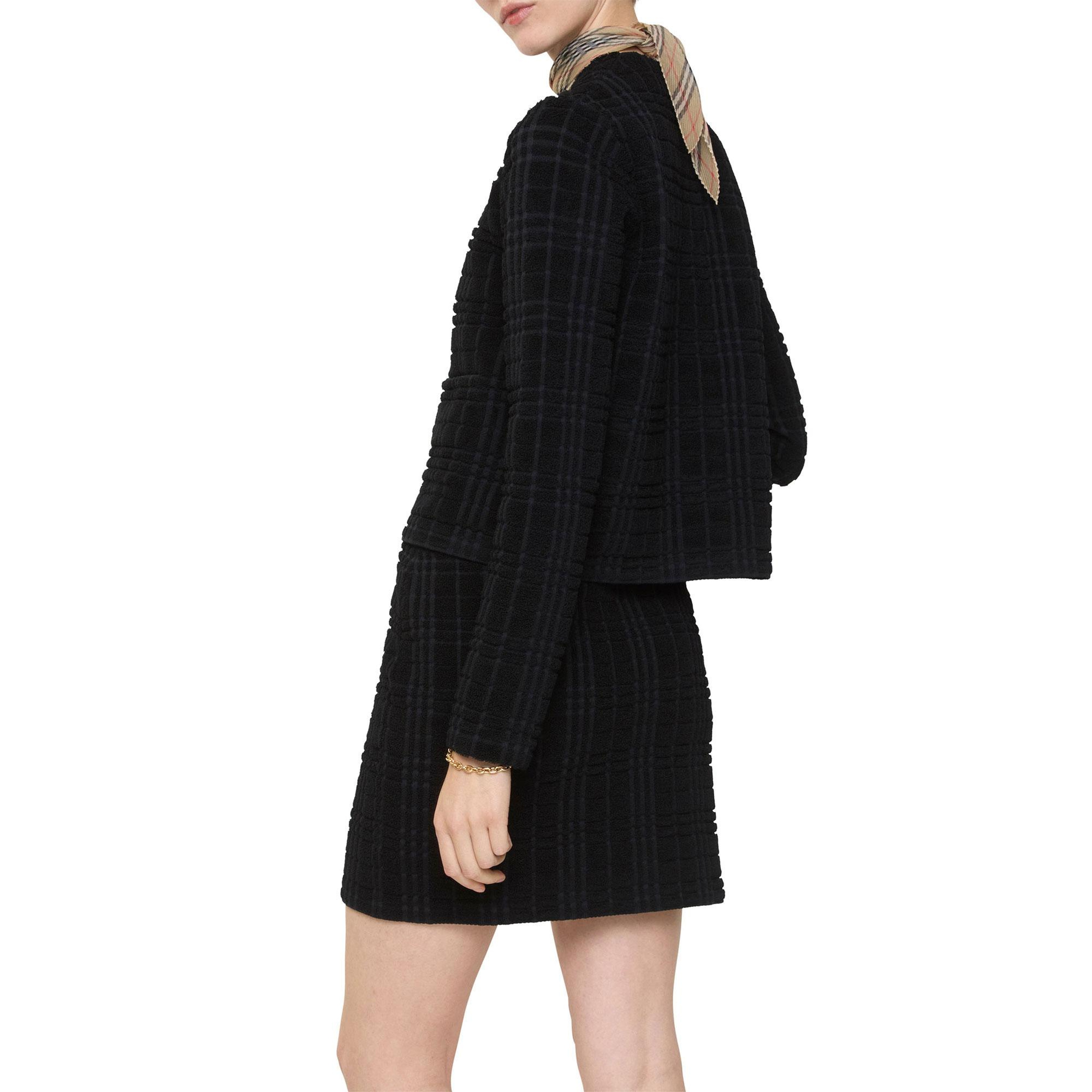 Burberry Ellen Check Kadın Siyah Hırka