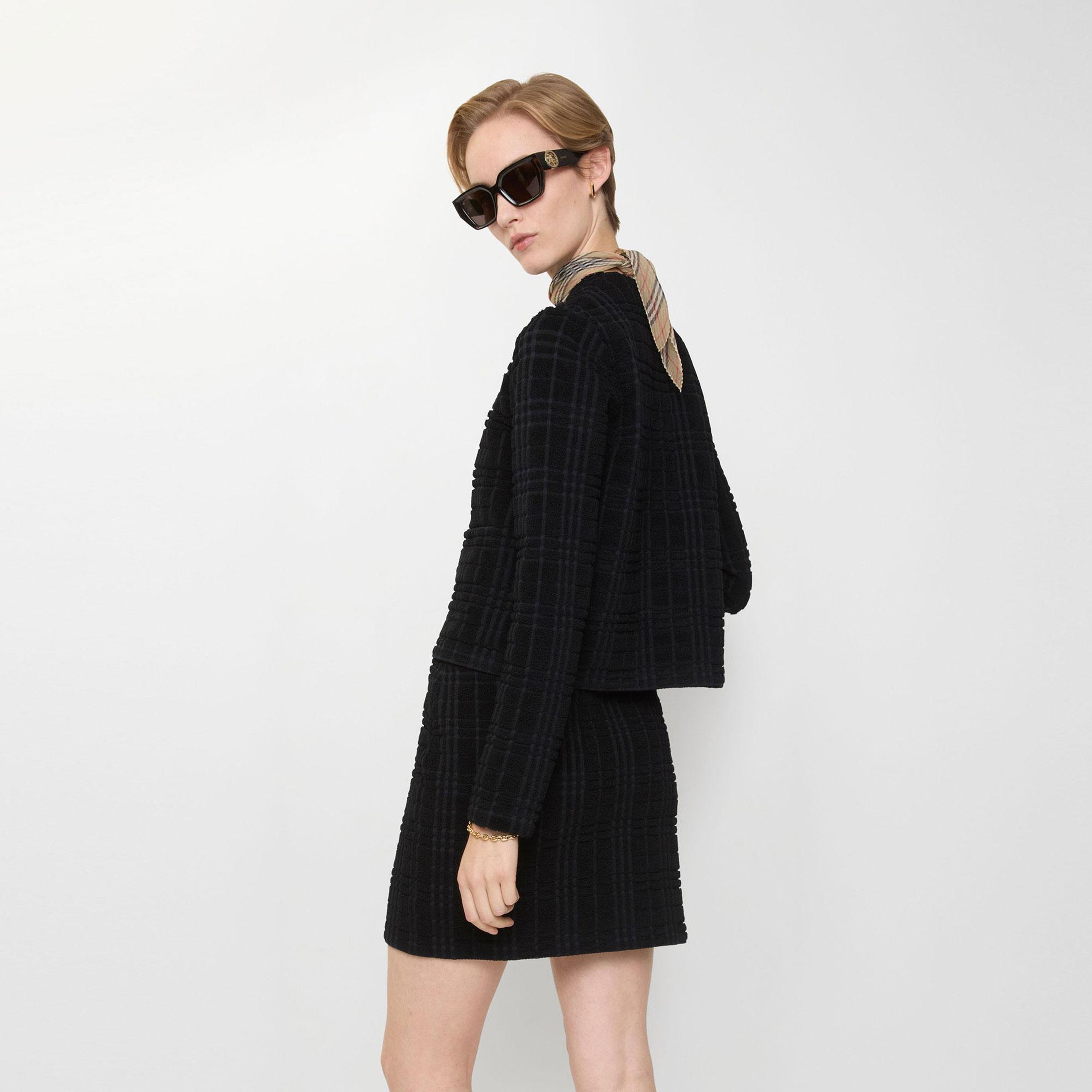 Burberry Ellen Check Kadın Siyah Hırka