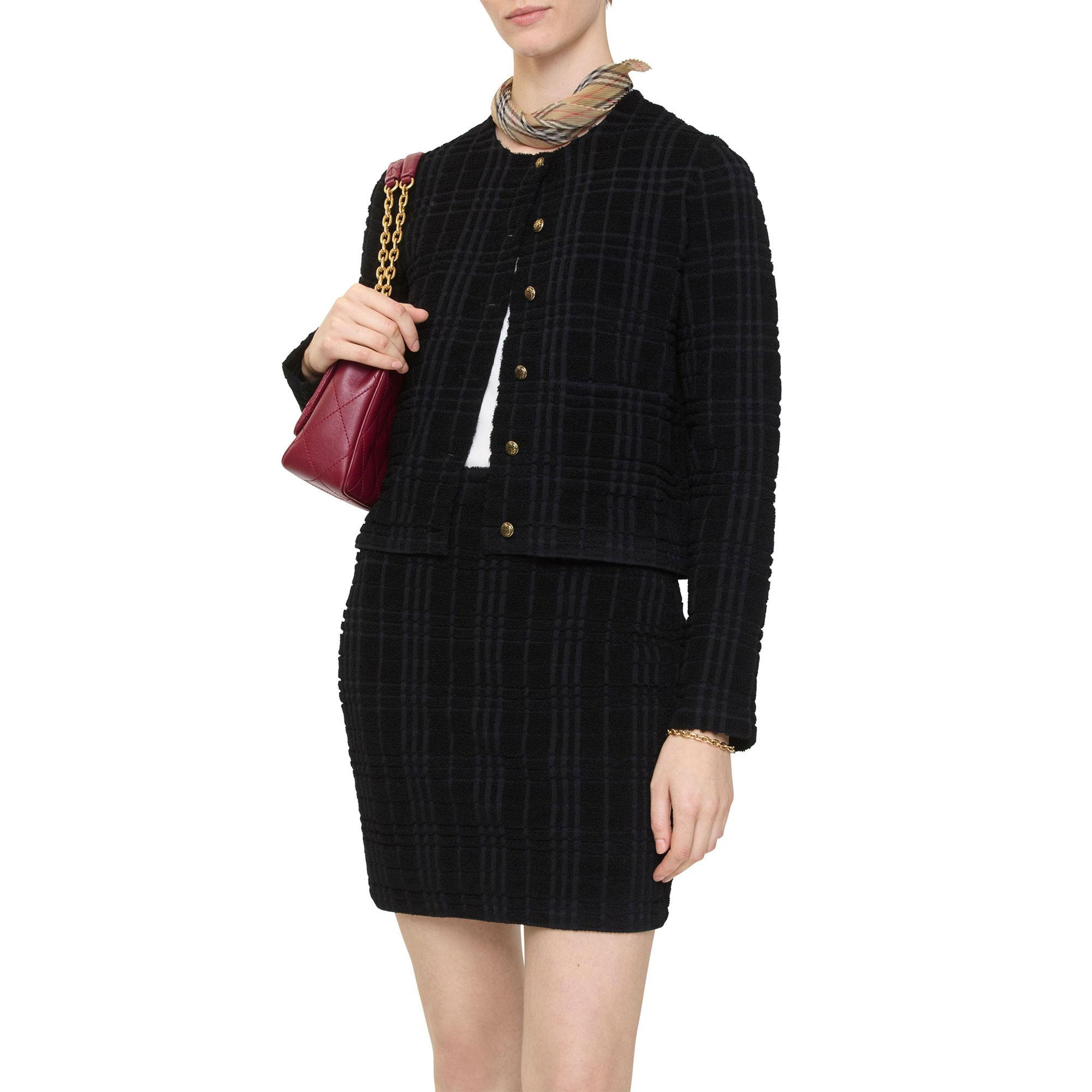 Burberry Ellen Check Kadın Siyah Hırka