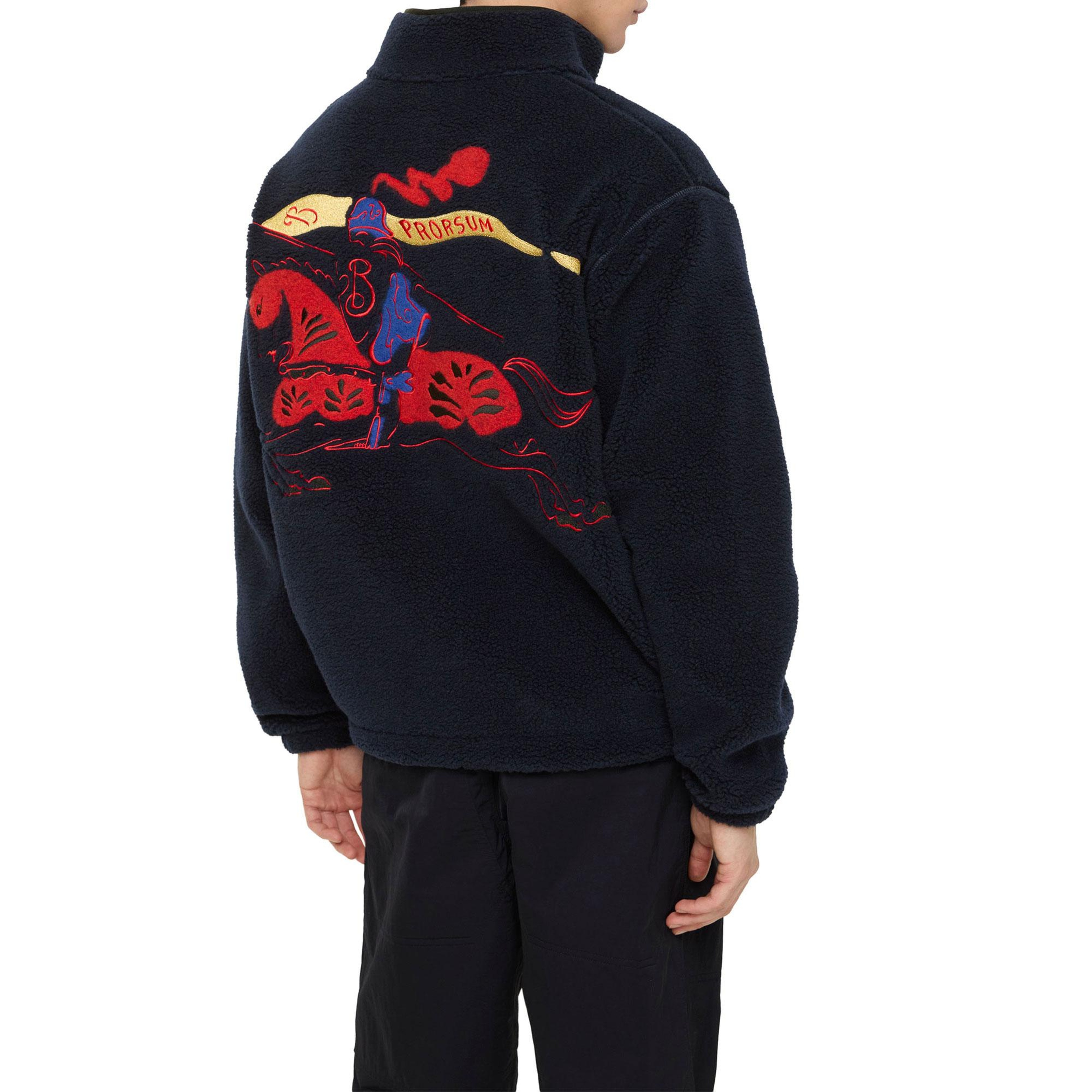 Burberry Faırfax Erkek Lacivert Polar Ceket