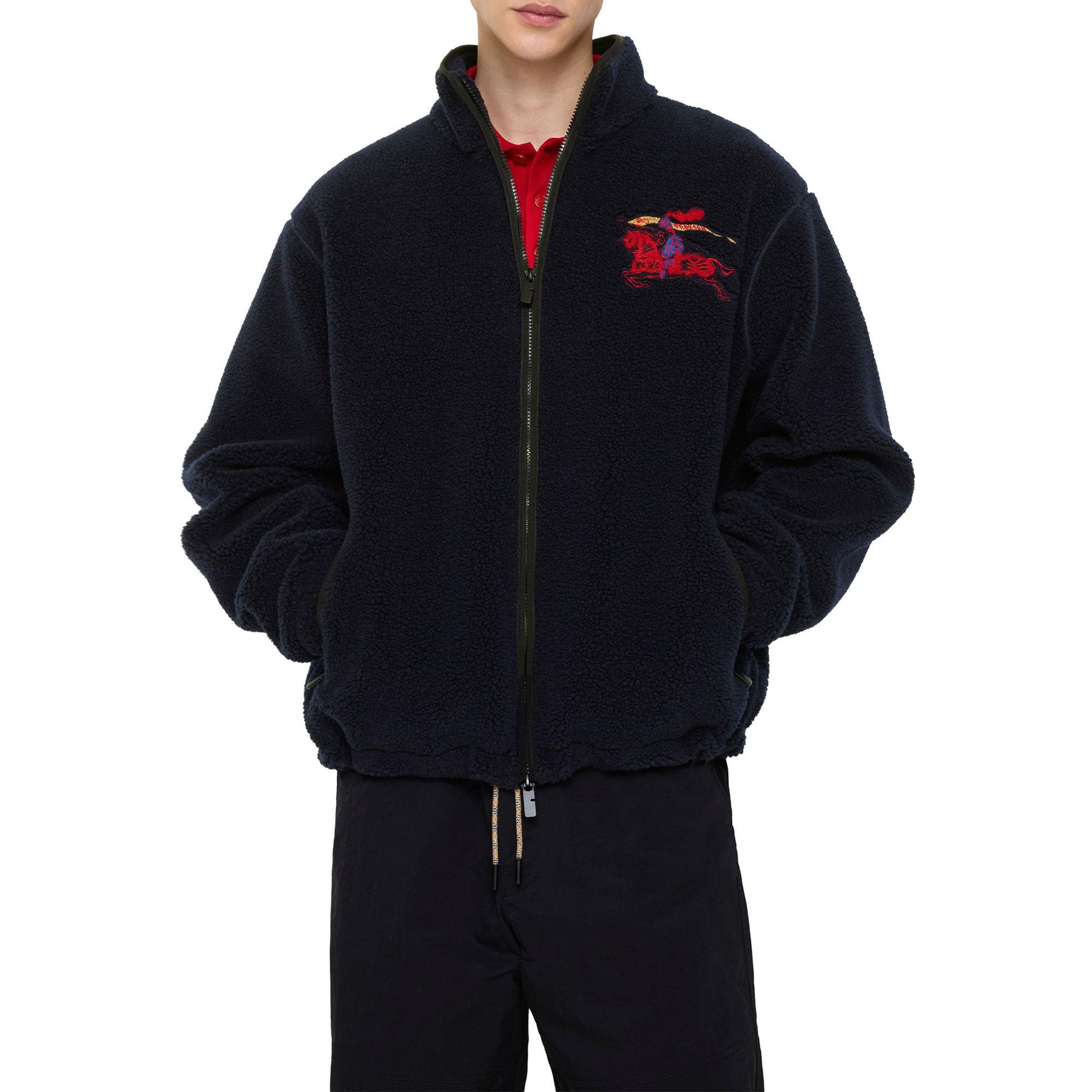 Burberry Faırfax Erkek Lacivert Polar Ceket