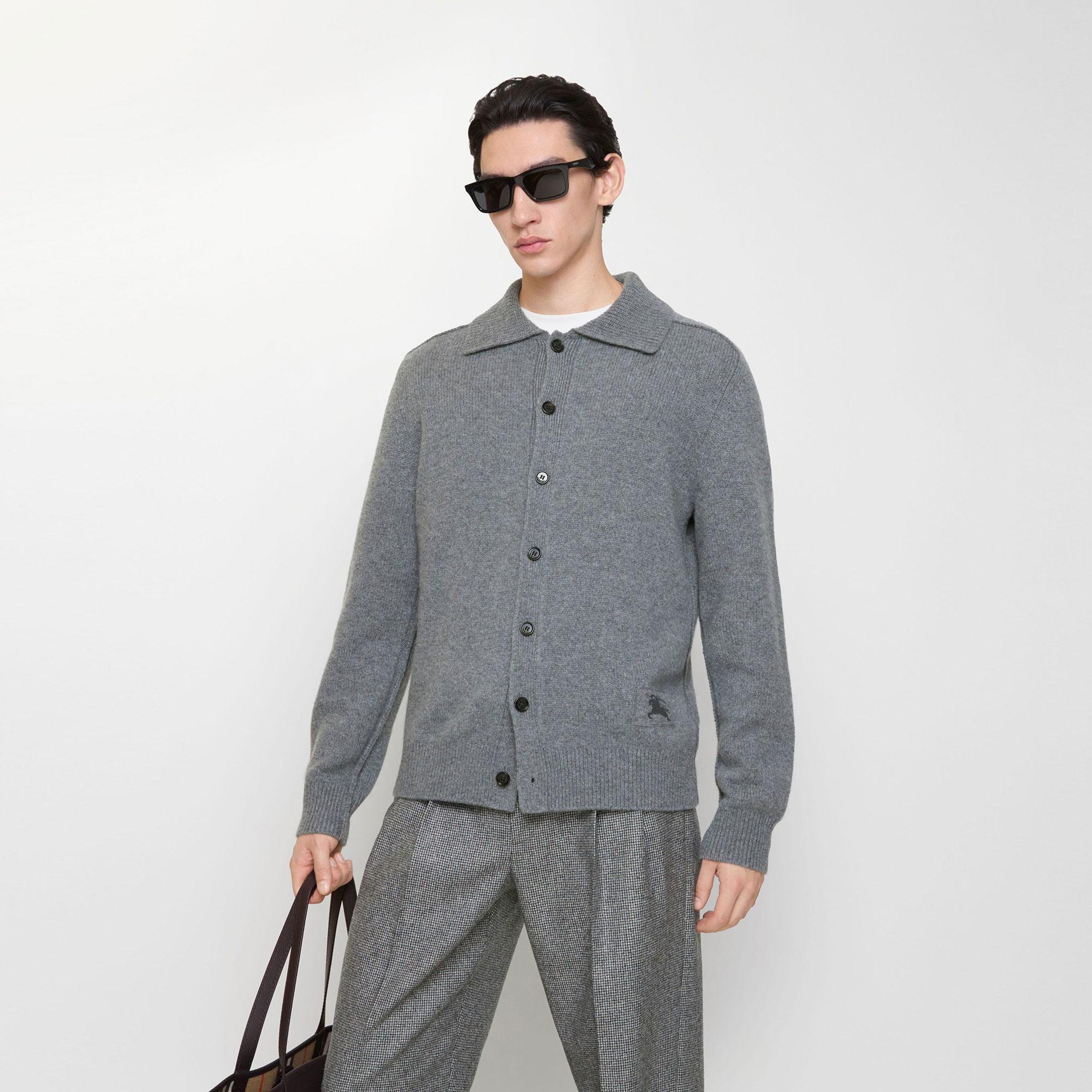 Burberry Channing Erkek Gri Hırka